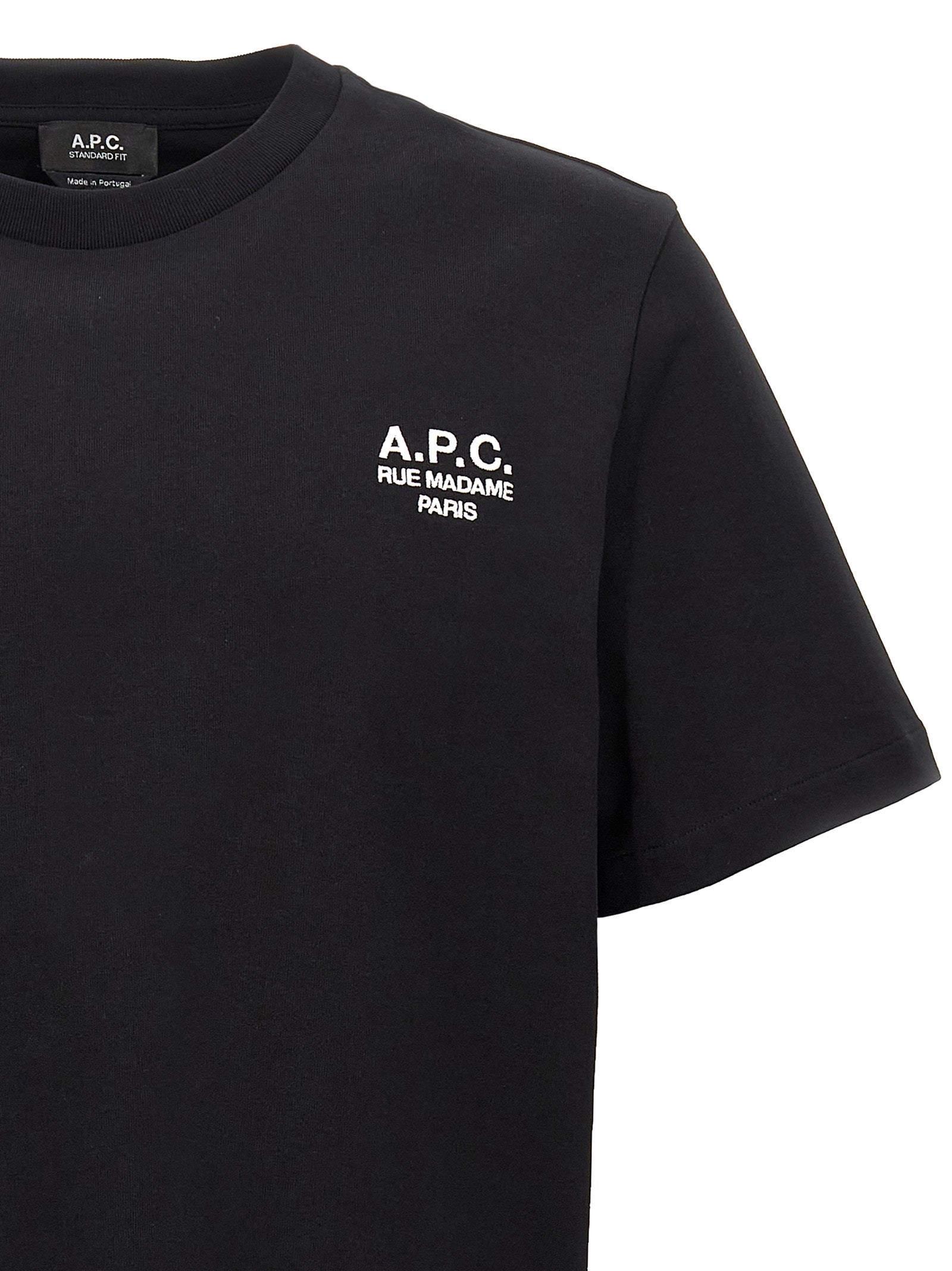 A.P.C. Black Cotton Men's T-Shirt
