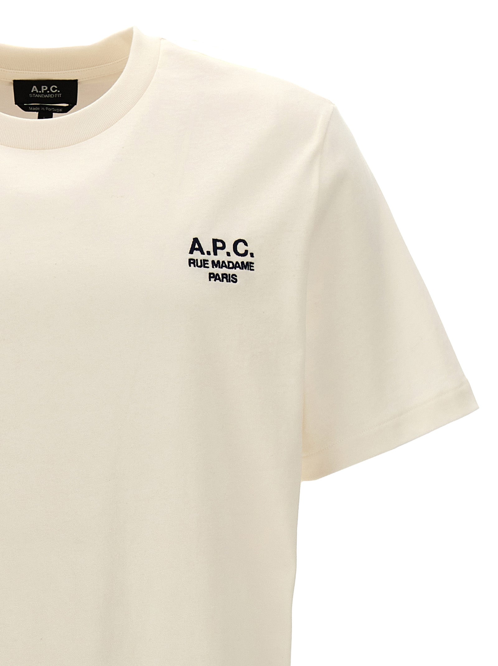 A.P.C. White Cotton Men's T-Shirt