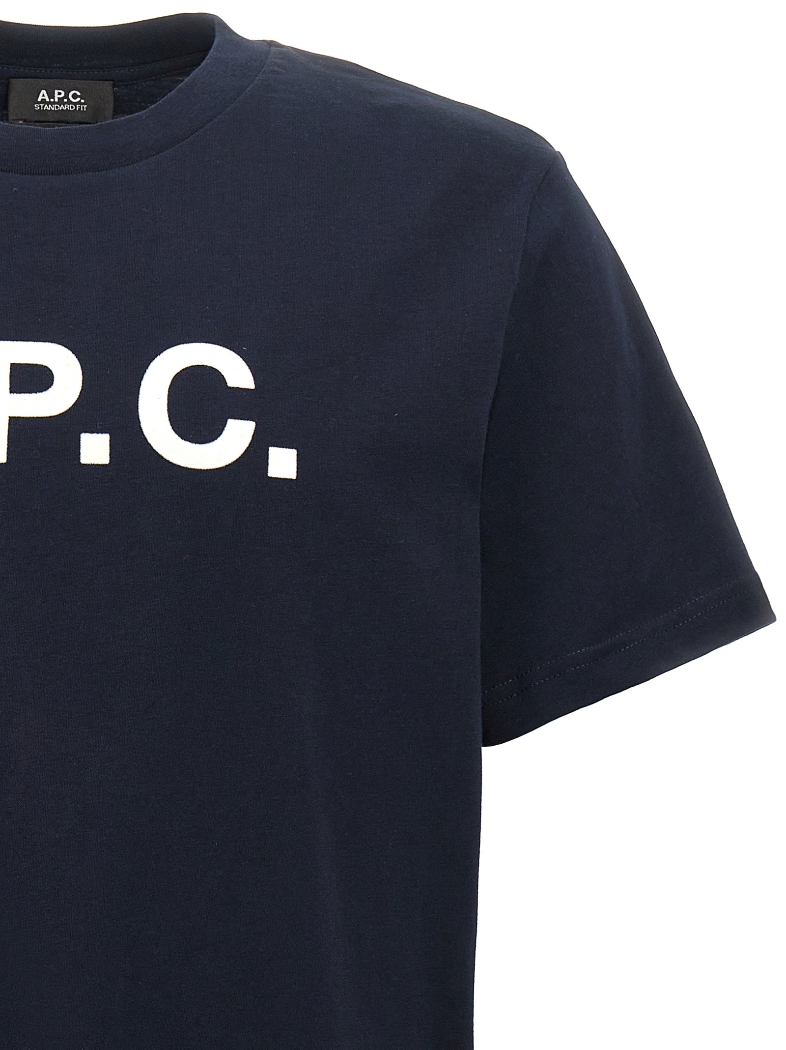 A.P.C. Blue Cotton Men's T-Shirt
