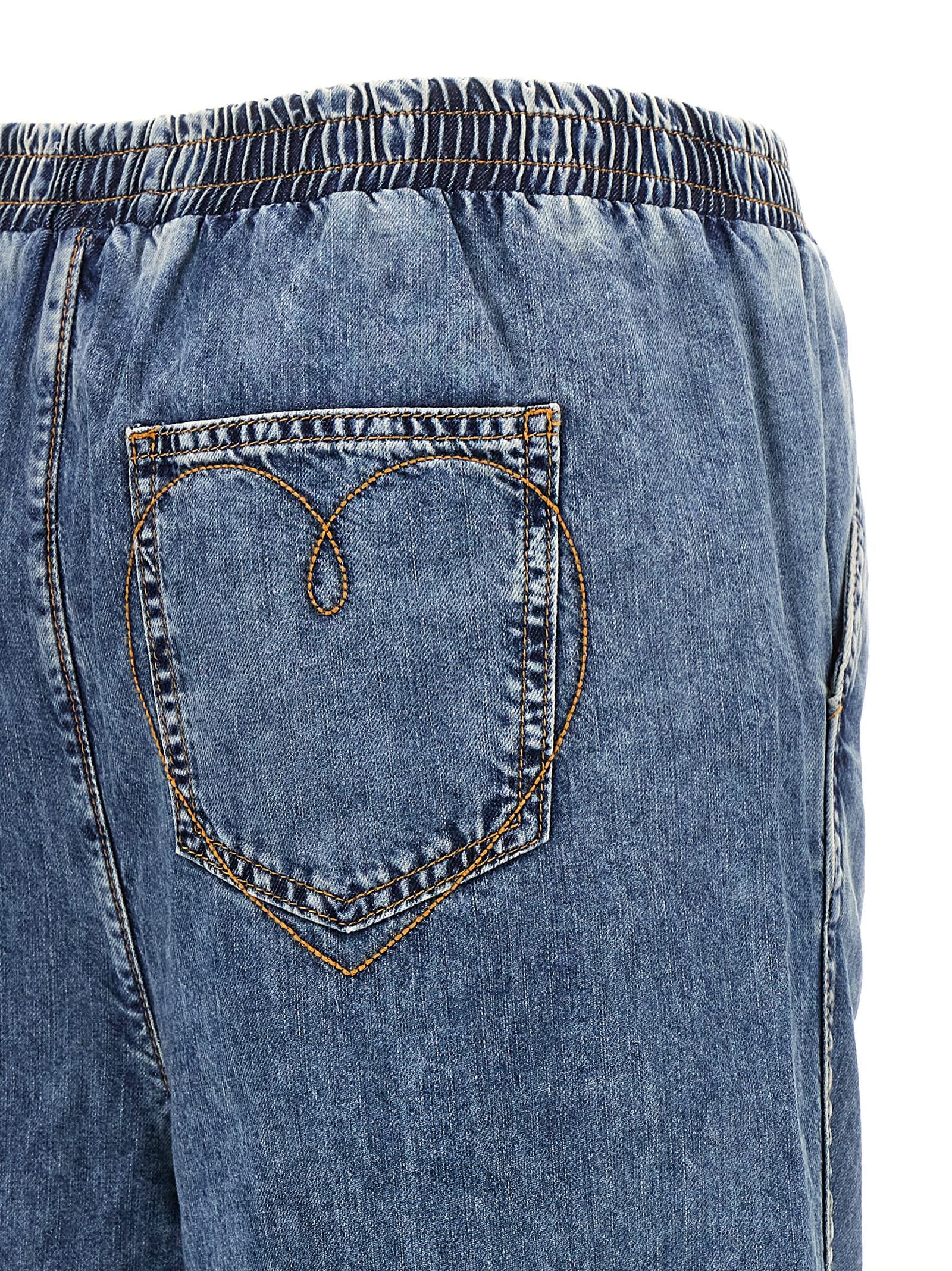 MO5CH1NO JEANS Blue Cotton Jeans Women's Denim