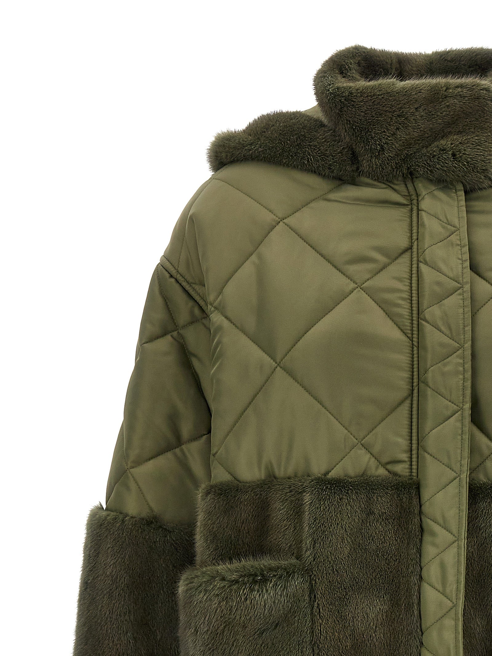 BLANCHA Bicolor Polyester Women's Coat
