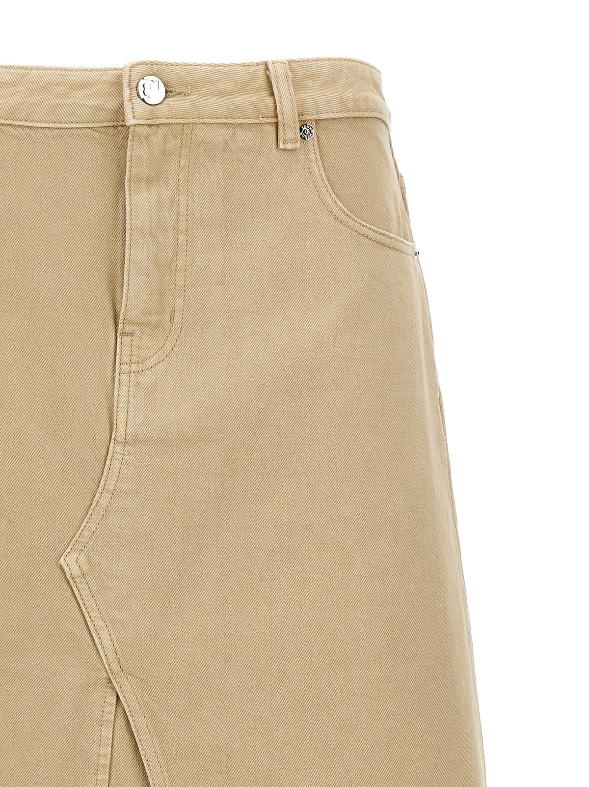 Tory Burch Beige Cotton Midi Women's Skirt