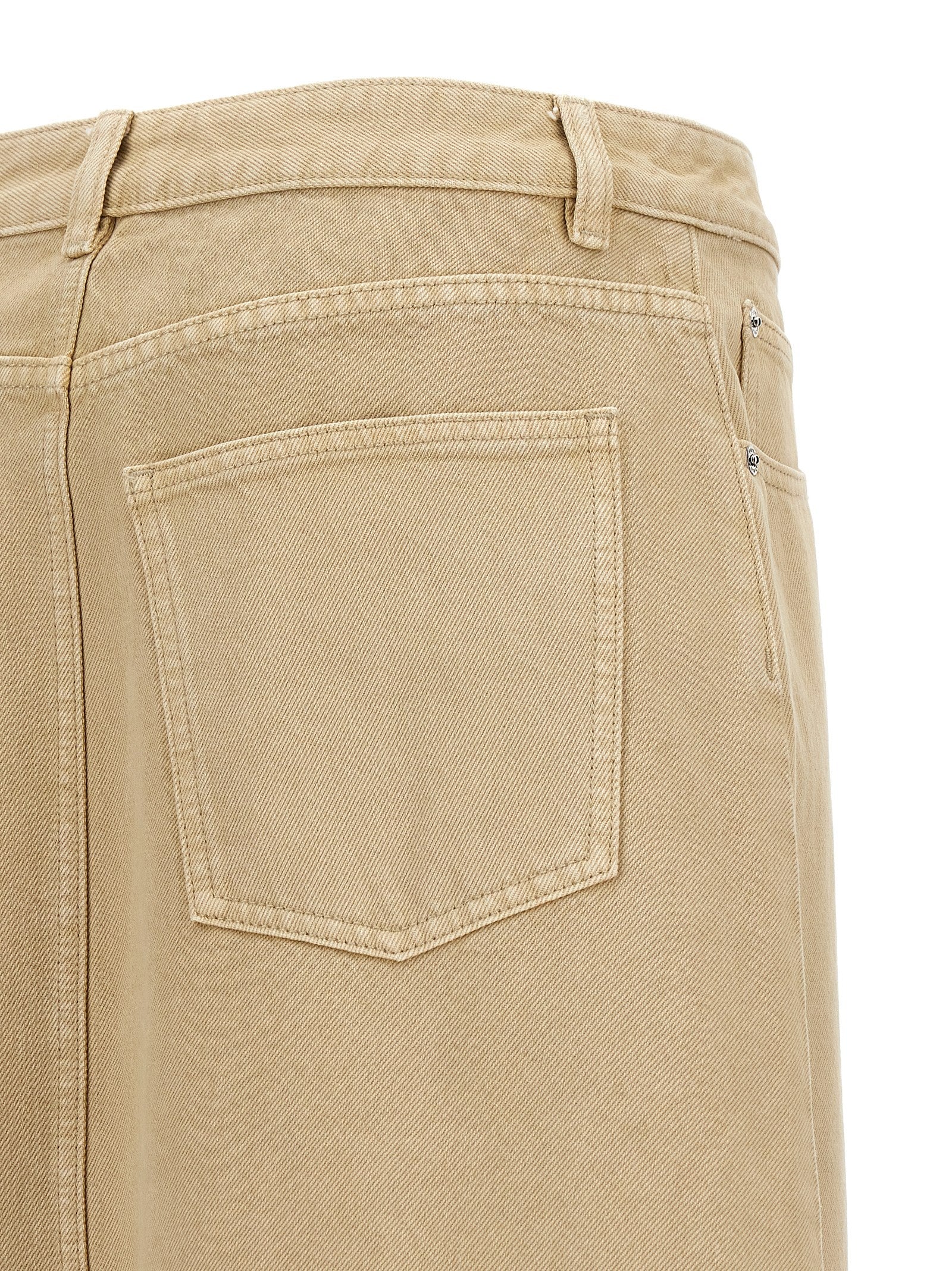 Tory Burch Beige Cotton Midi Women's Skirt