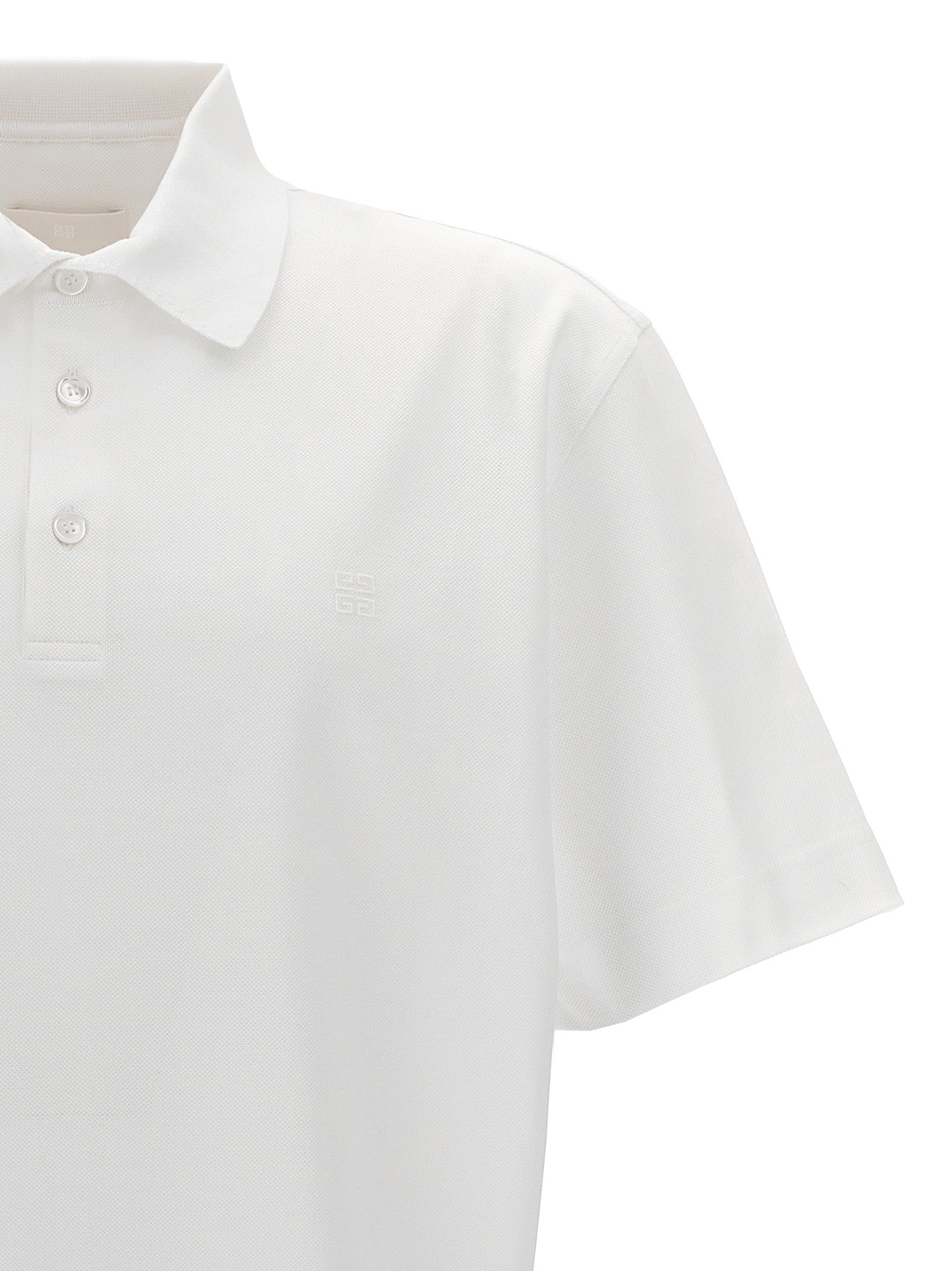 Givenchy White Cotton Polo Men's Shirt