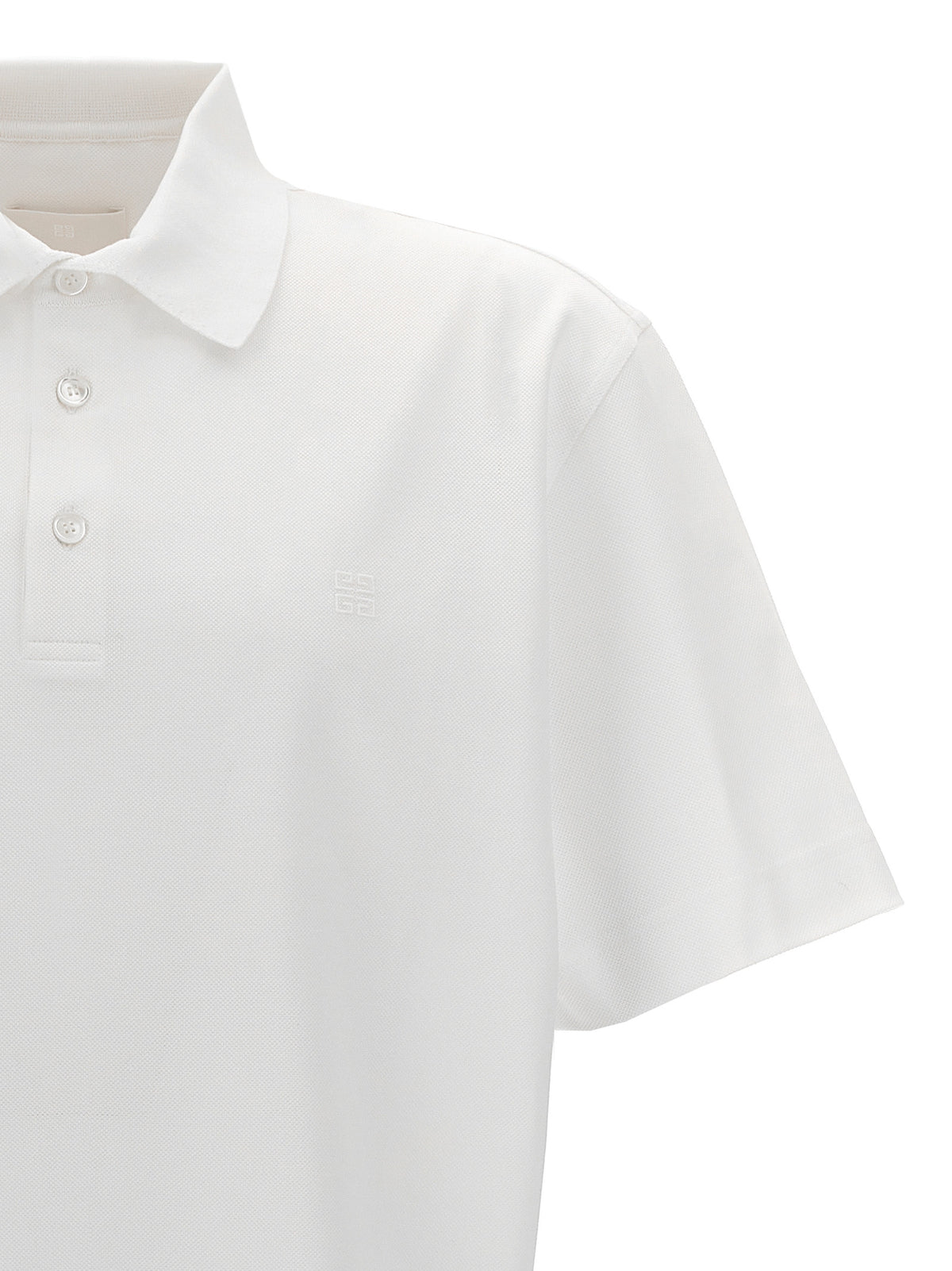 Givenchy White Cotton Polo Men's Shirt