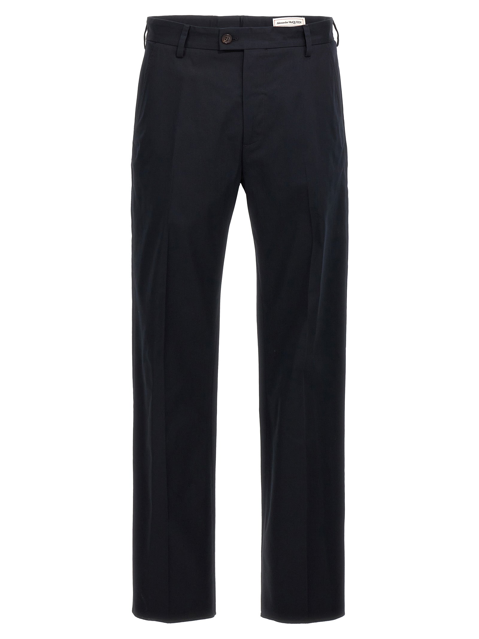 Alexander McQueen Blue Cotton Casual Men's Pants
