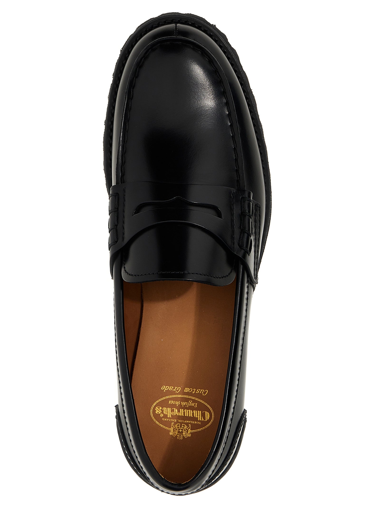 Church's Black Cowhide Slip-On Women's Loafers