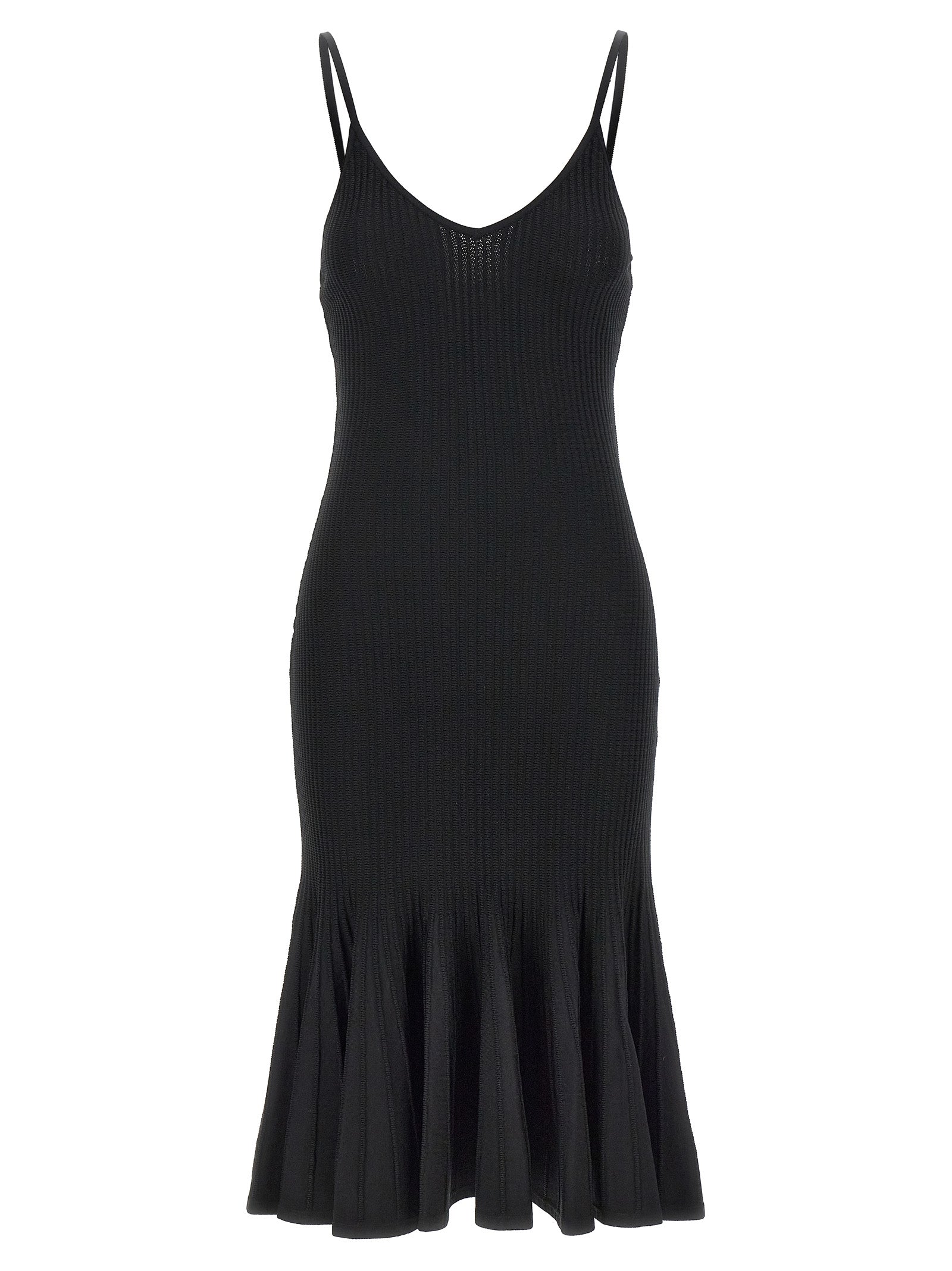 Khaite Black Viscose Midi Women's Dress