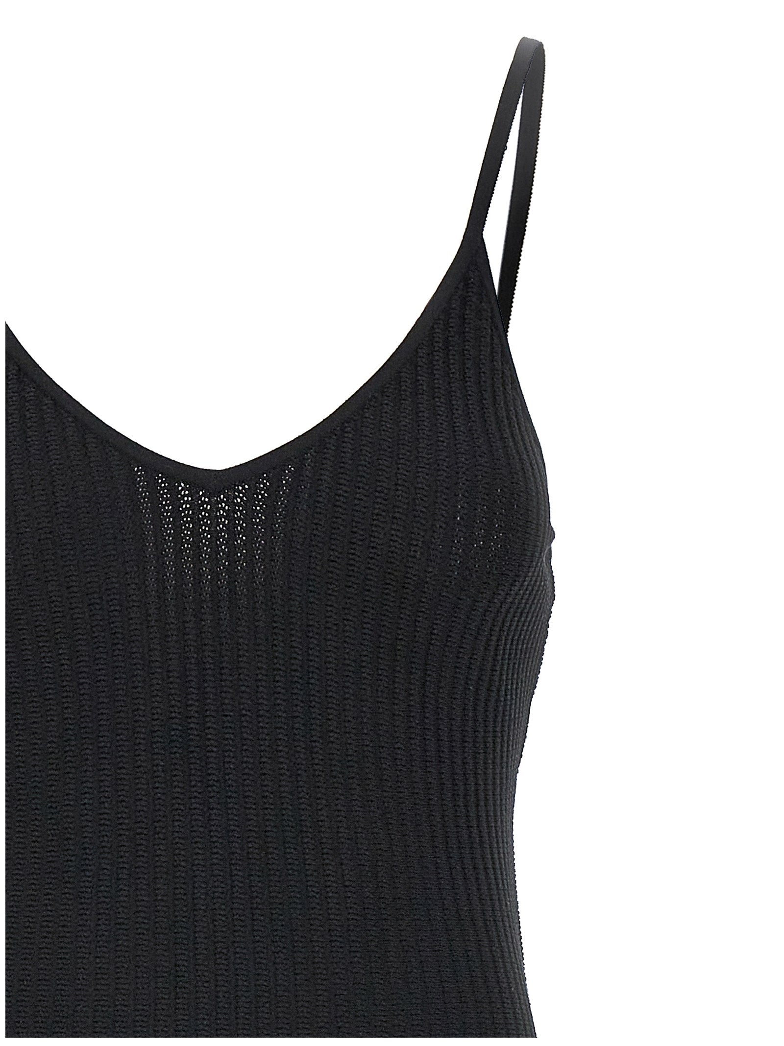 Khaite Black Viscose Midi Women's Dress