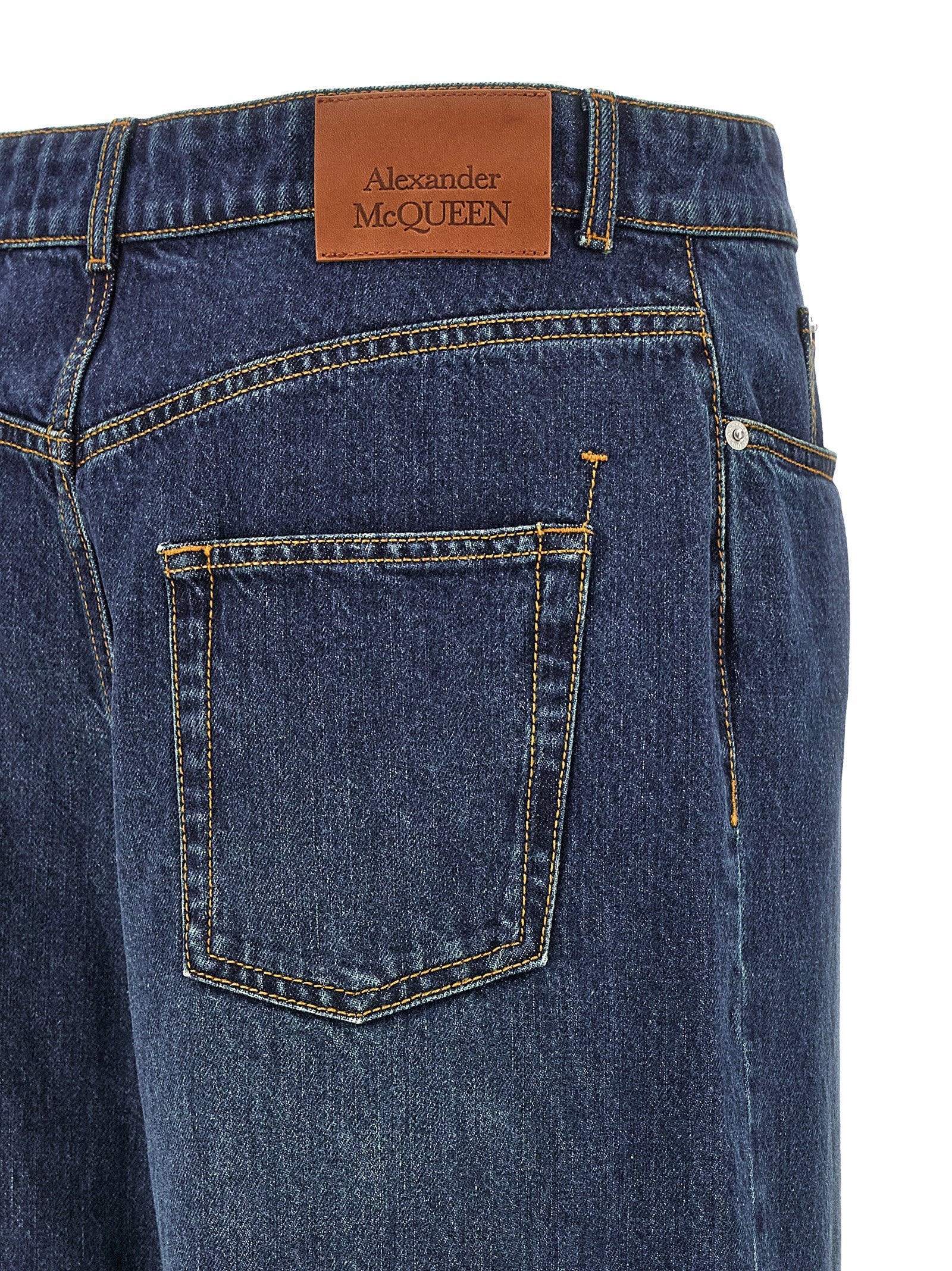 Alexander McQueen Blue Cotton Jeans Women's Denim