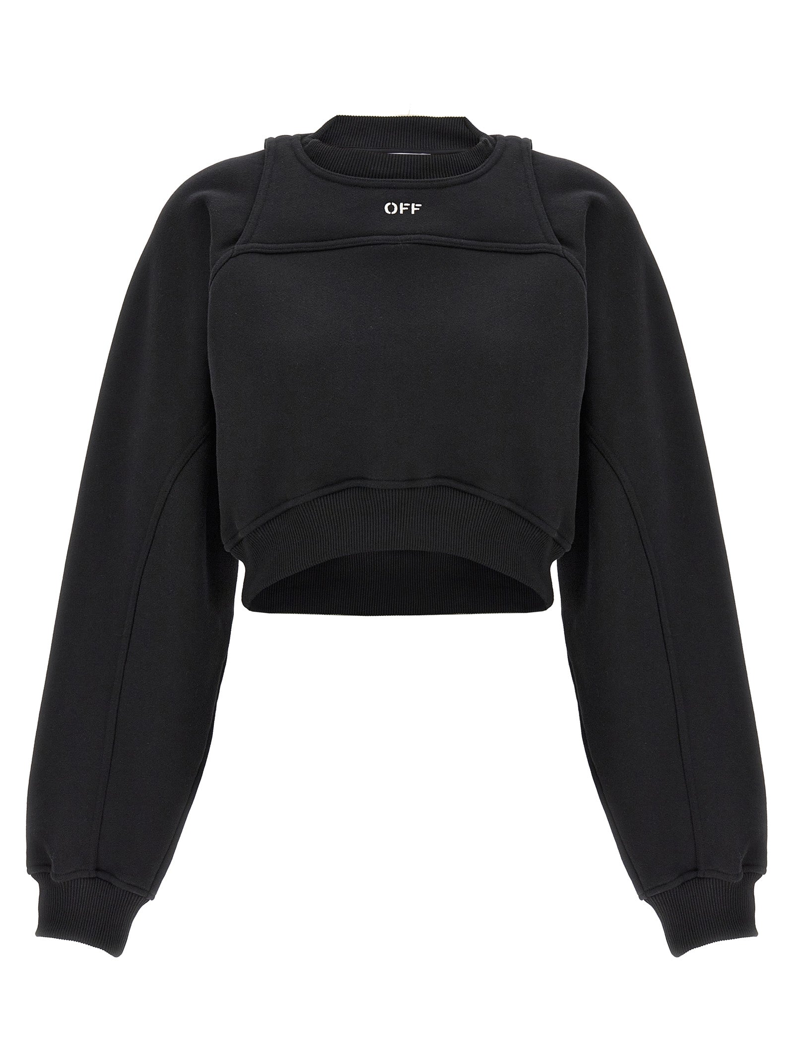 Off-White Bicolor Cotton Women's Sweatshirt