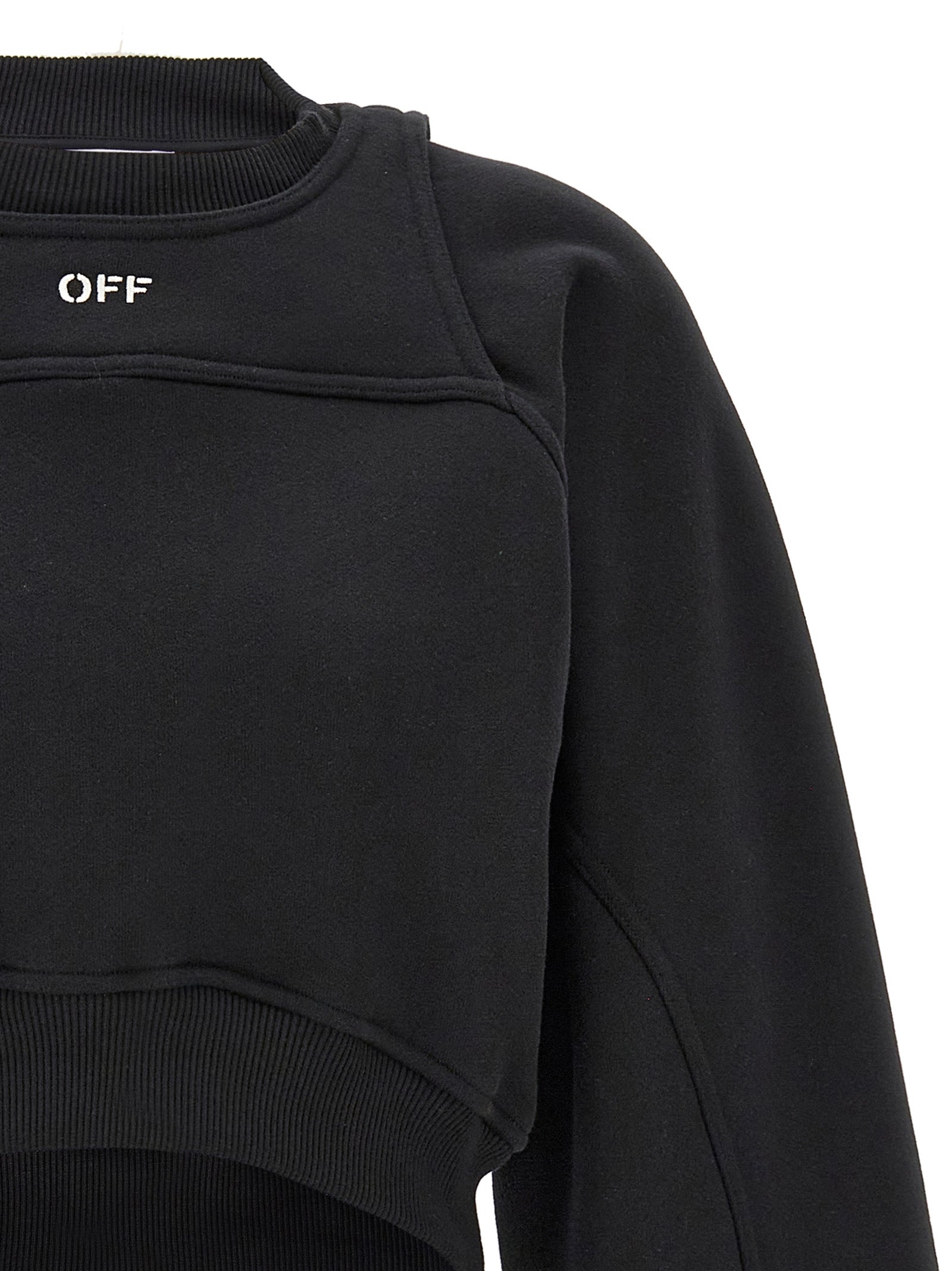 Off-White Bicolor Cotton Women's Sweatshirt