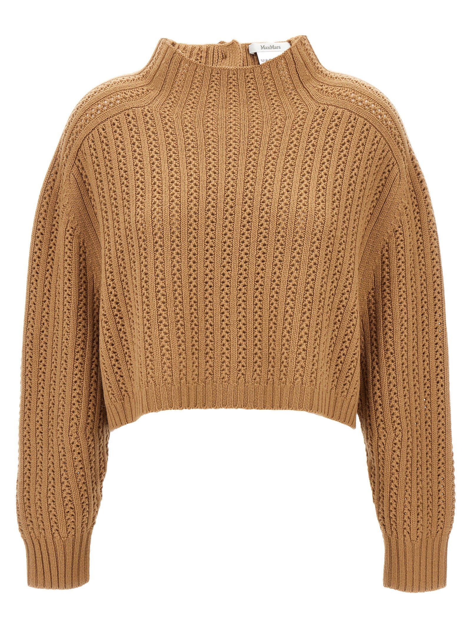 Max Mara Beige Wool Women's Cardigan