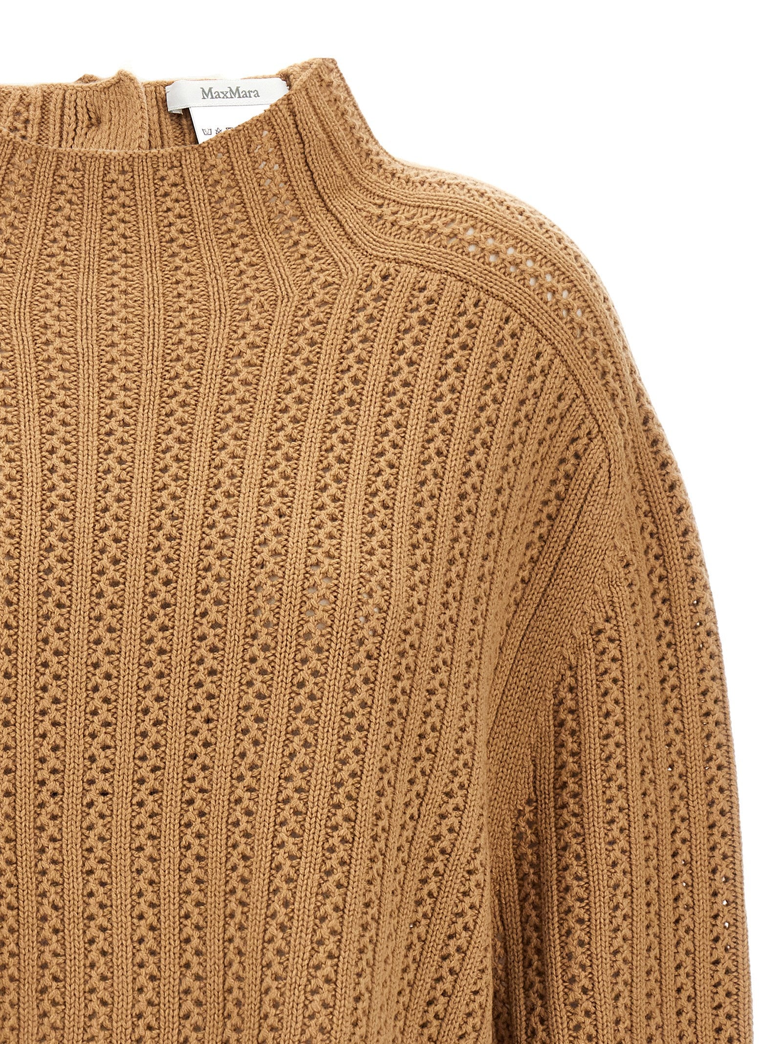 Max Mara Beige Wool Women's Cardigan