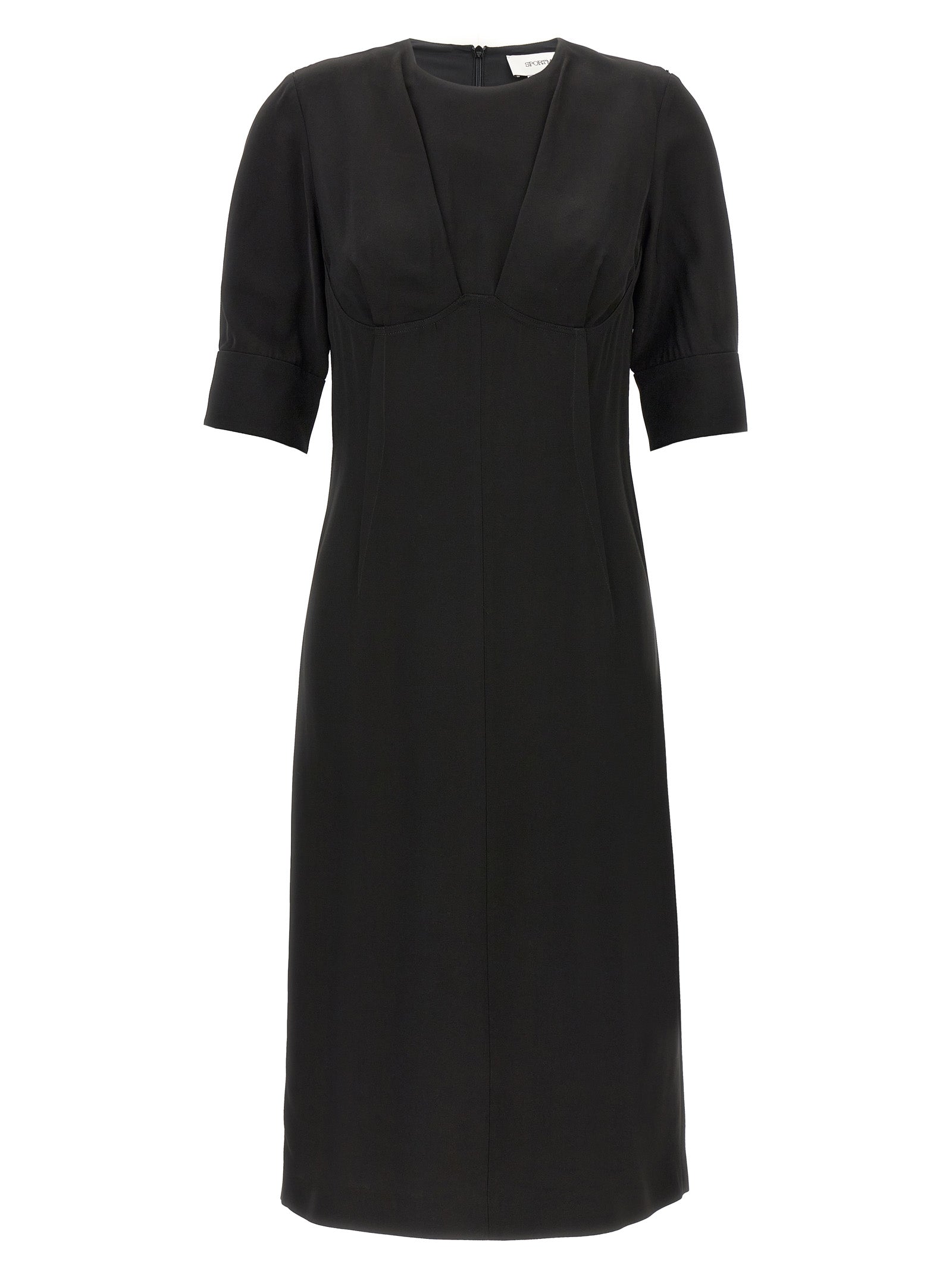 Sportmax Black Viscose Midi Women's Dress