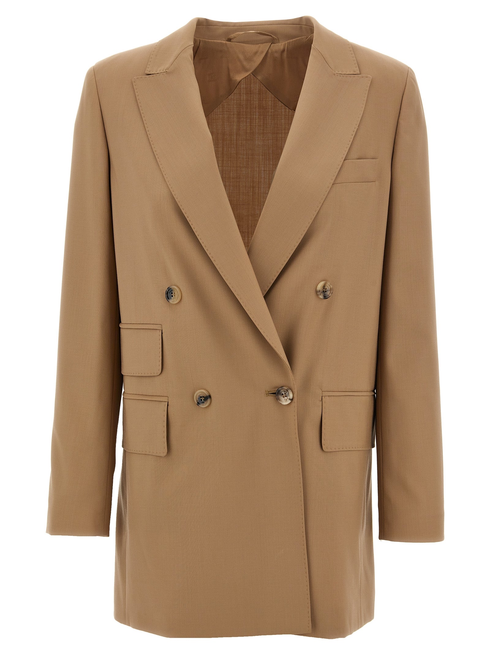 Max Mara Beige Virgin Wool Women's Blazer