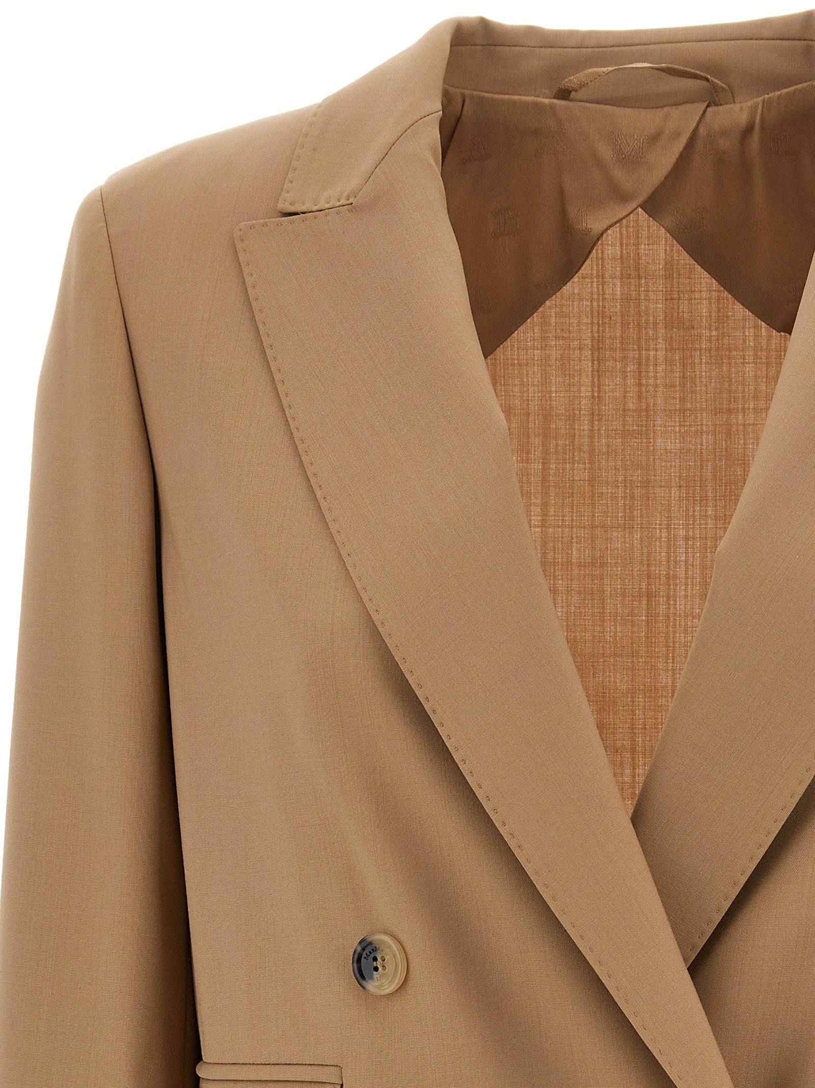 Max Mara Beige Virgin Wool Women's Blazer