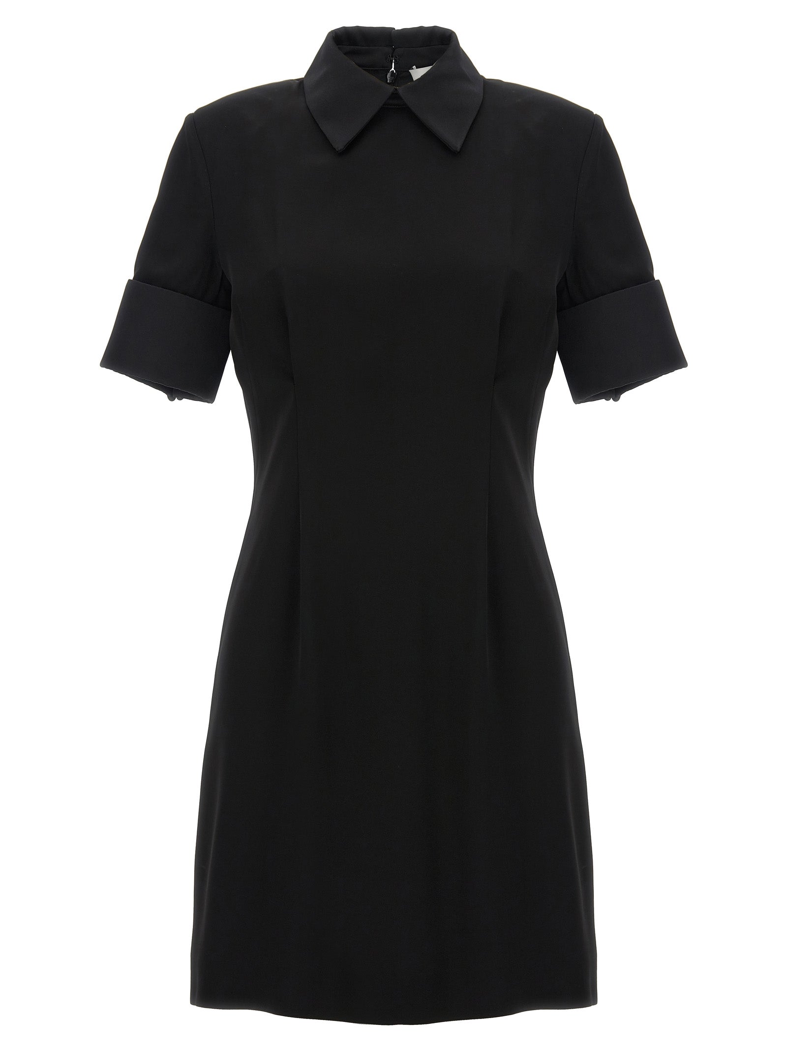 Sportmax Black Viscose Short Women's Dress