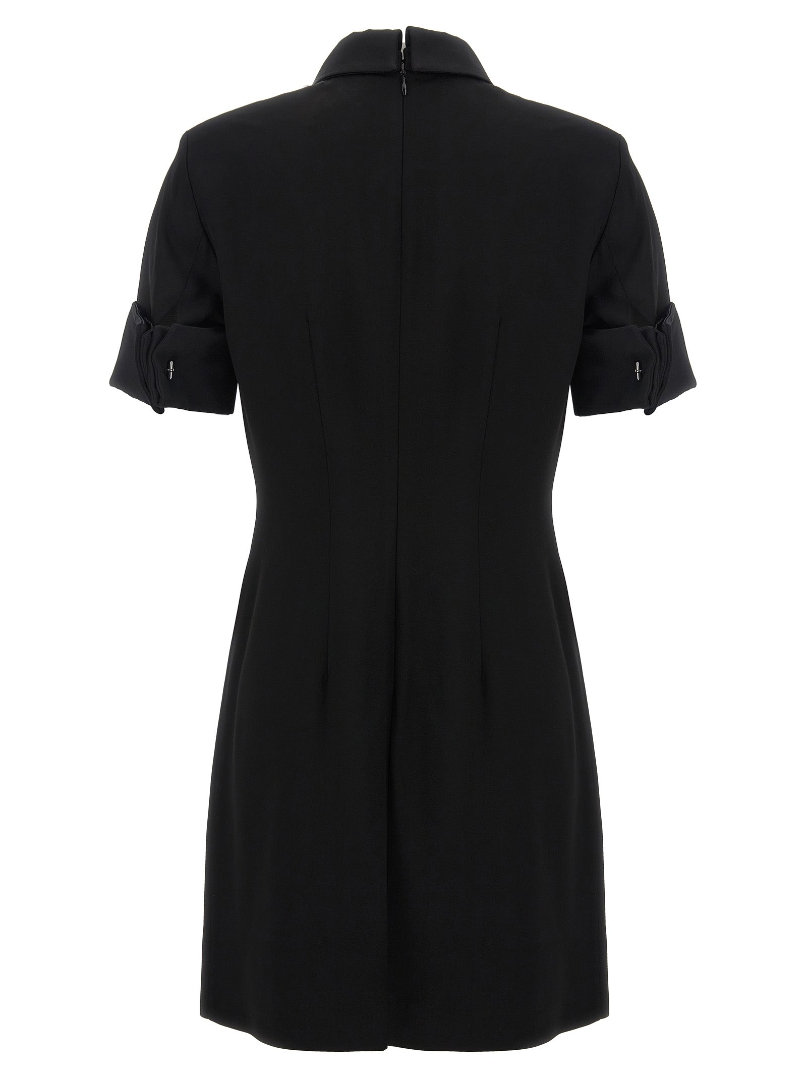 Sportmax Black Viscose Short Women's Dress