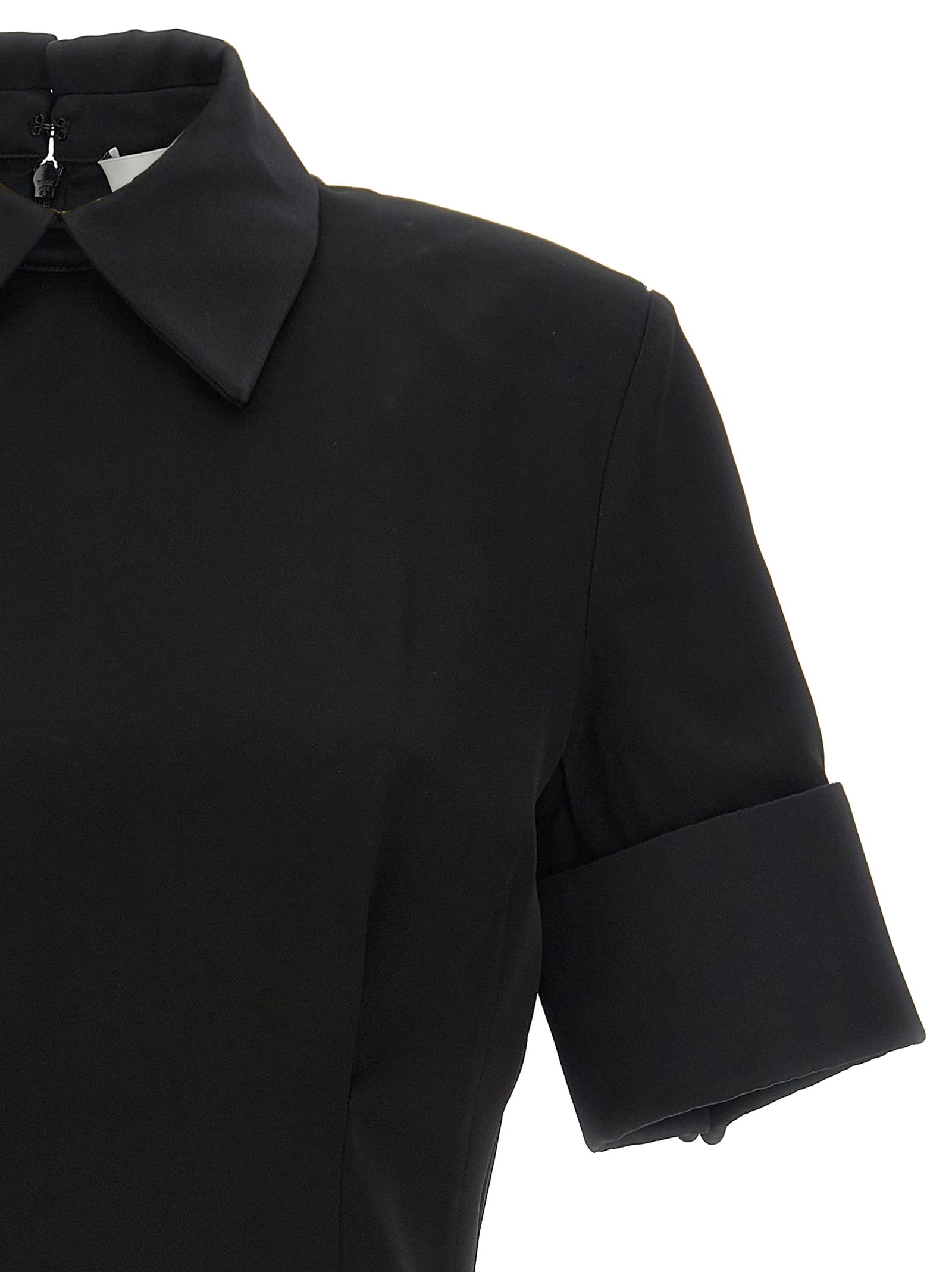 Sportmax Black Viscose Short Women's Dress