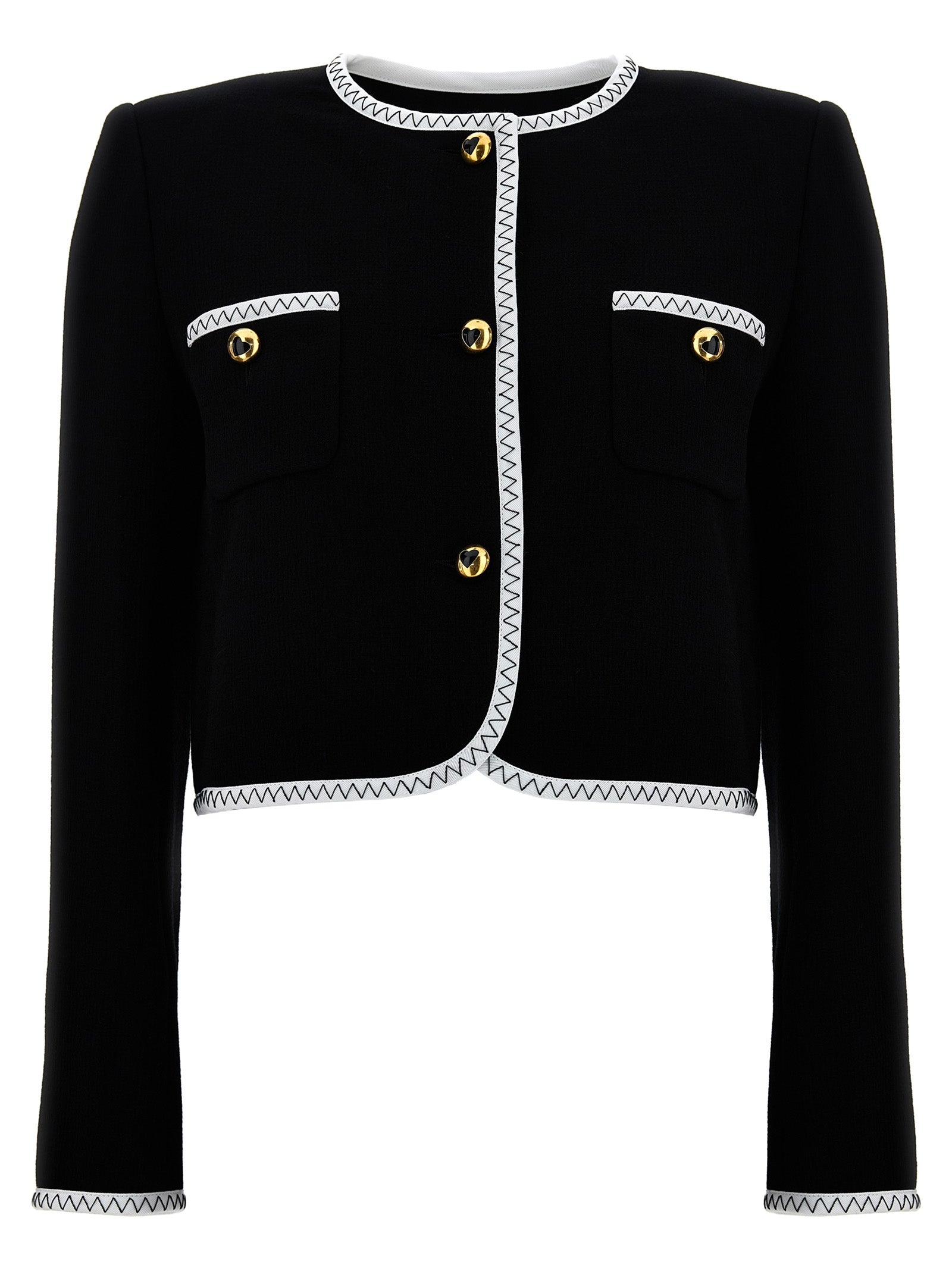 Moschino Bicolor Viscose Full-Length Women's Jacket