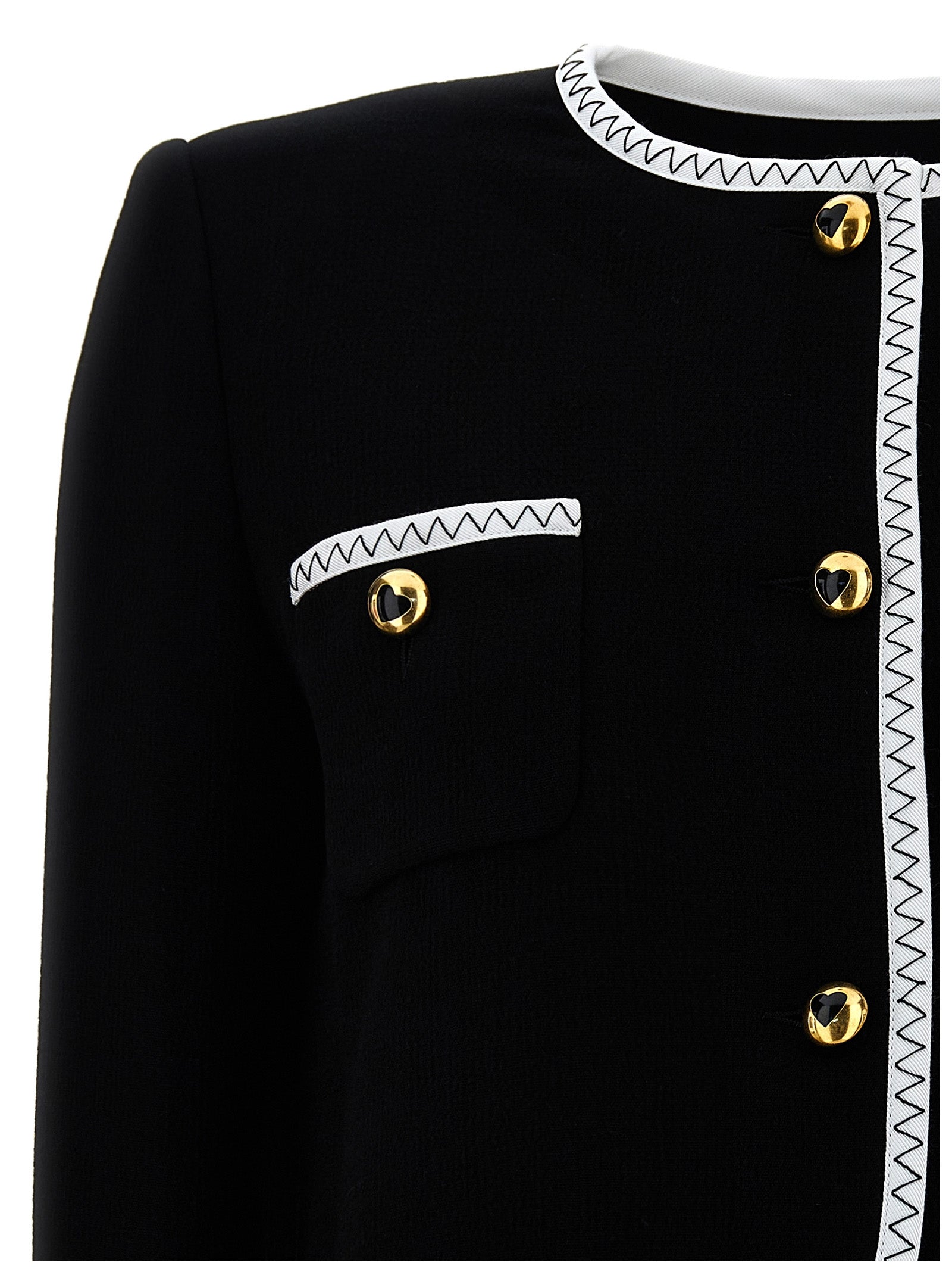 Moschino Bicolor Viscose Full-Length Women's Jacket