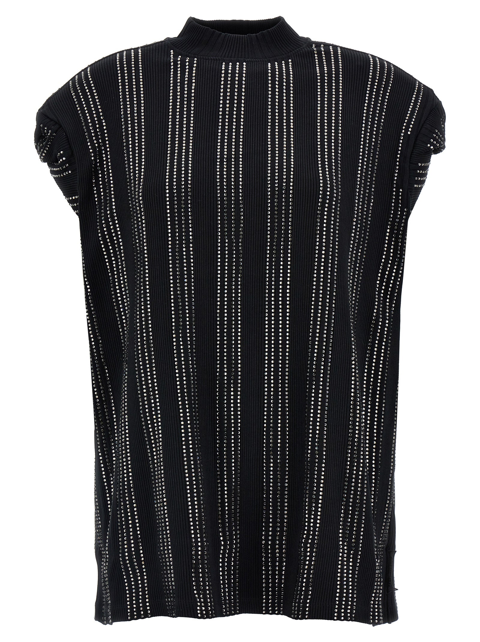 The Attico Black Cotton Short Women's Dress