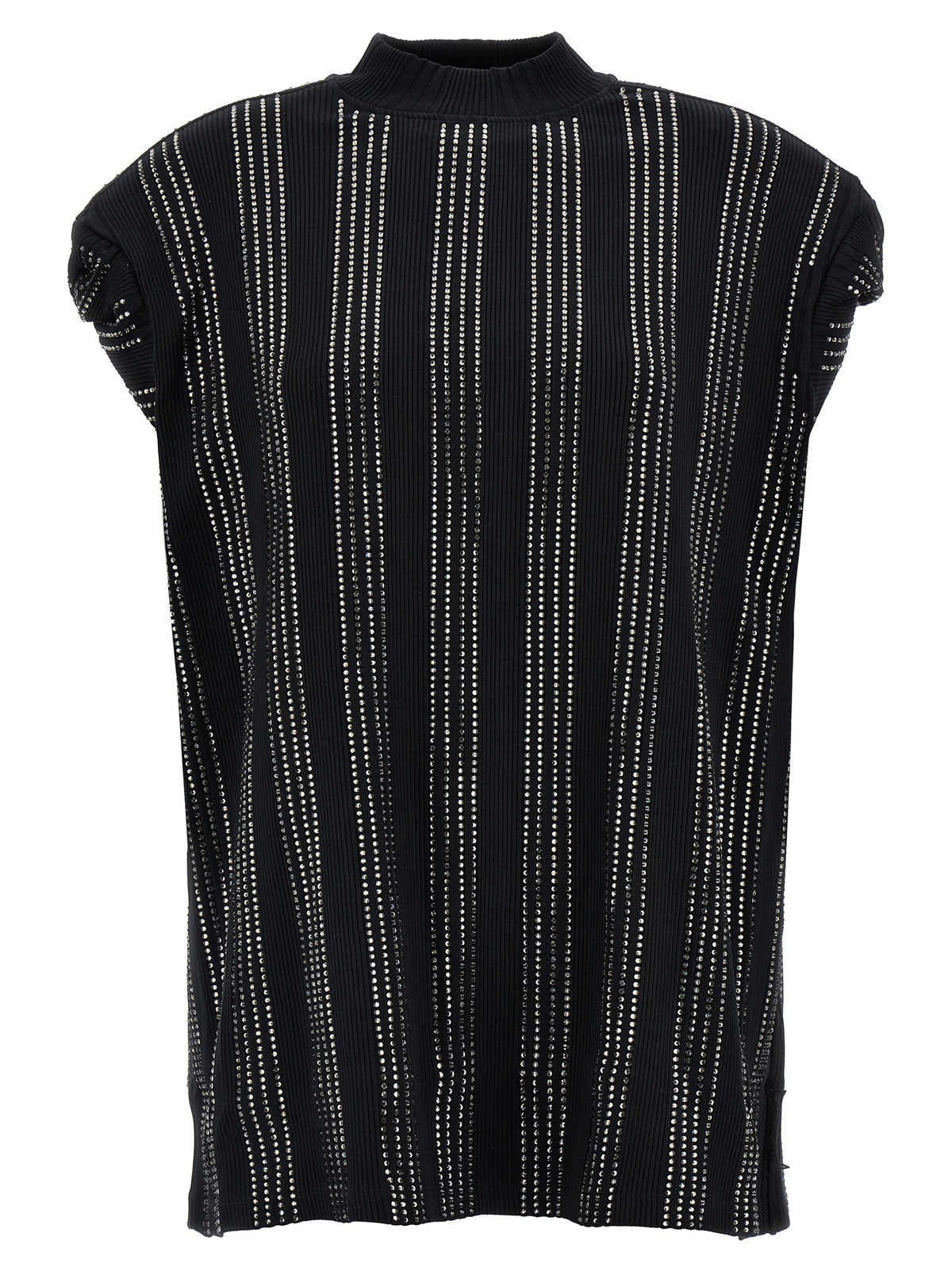 The Attico Black Cotton Short Women's Dress