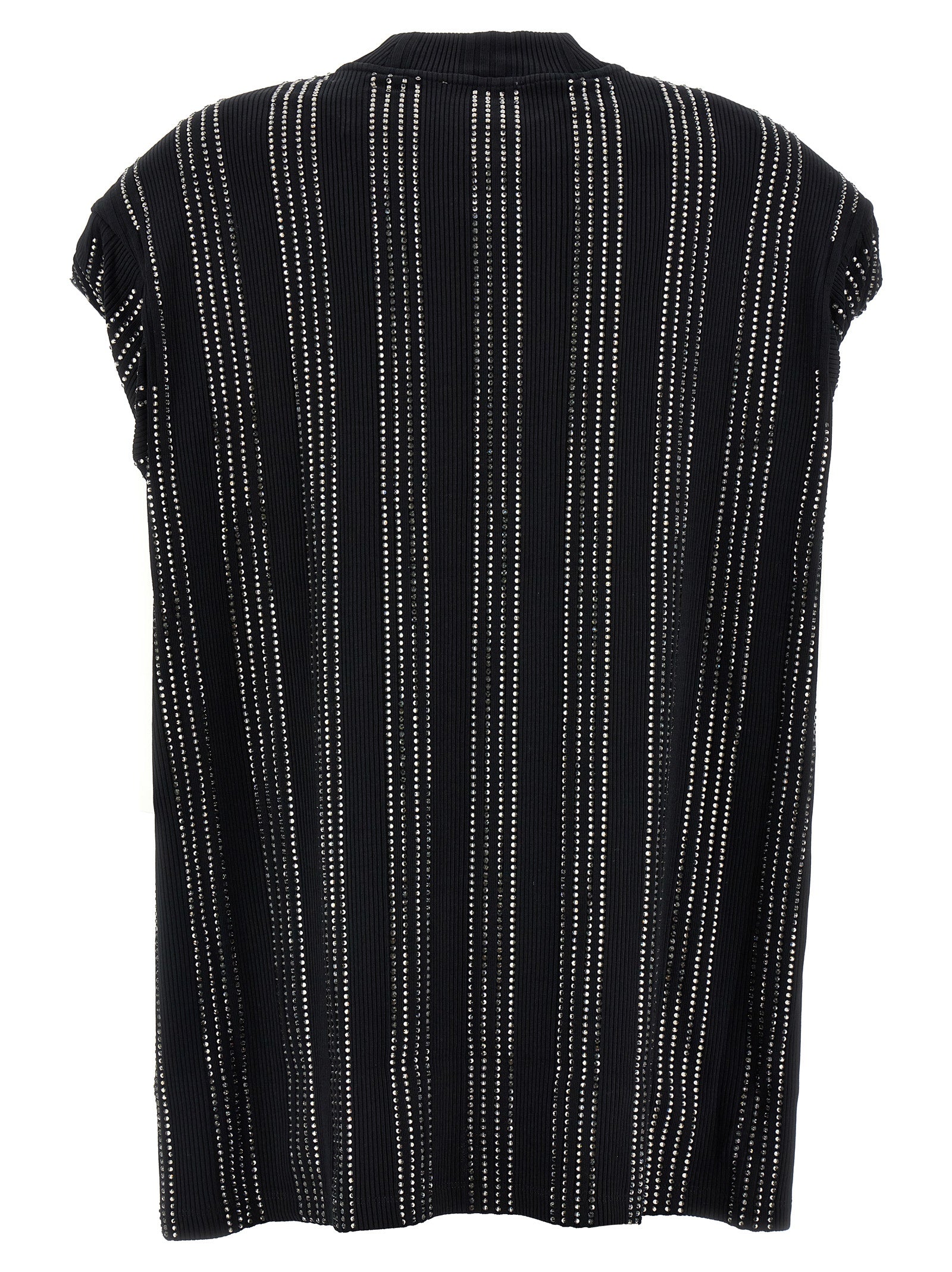 The Attico Black Cotton Short Women's Dress