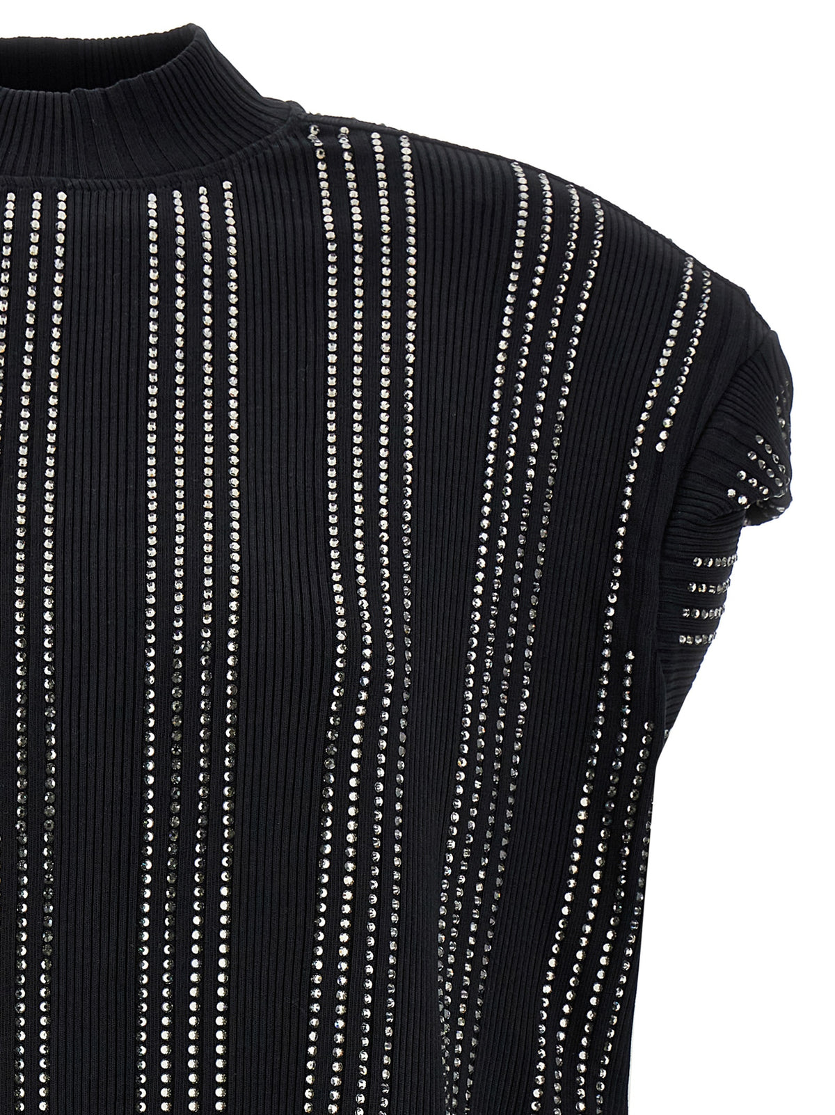 The Attico Black Cotton Short Women's Dress
