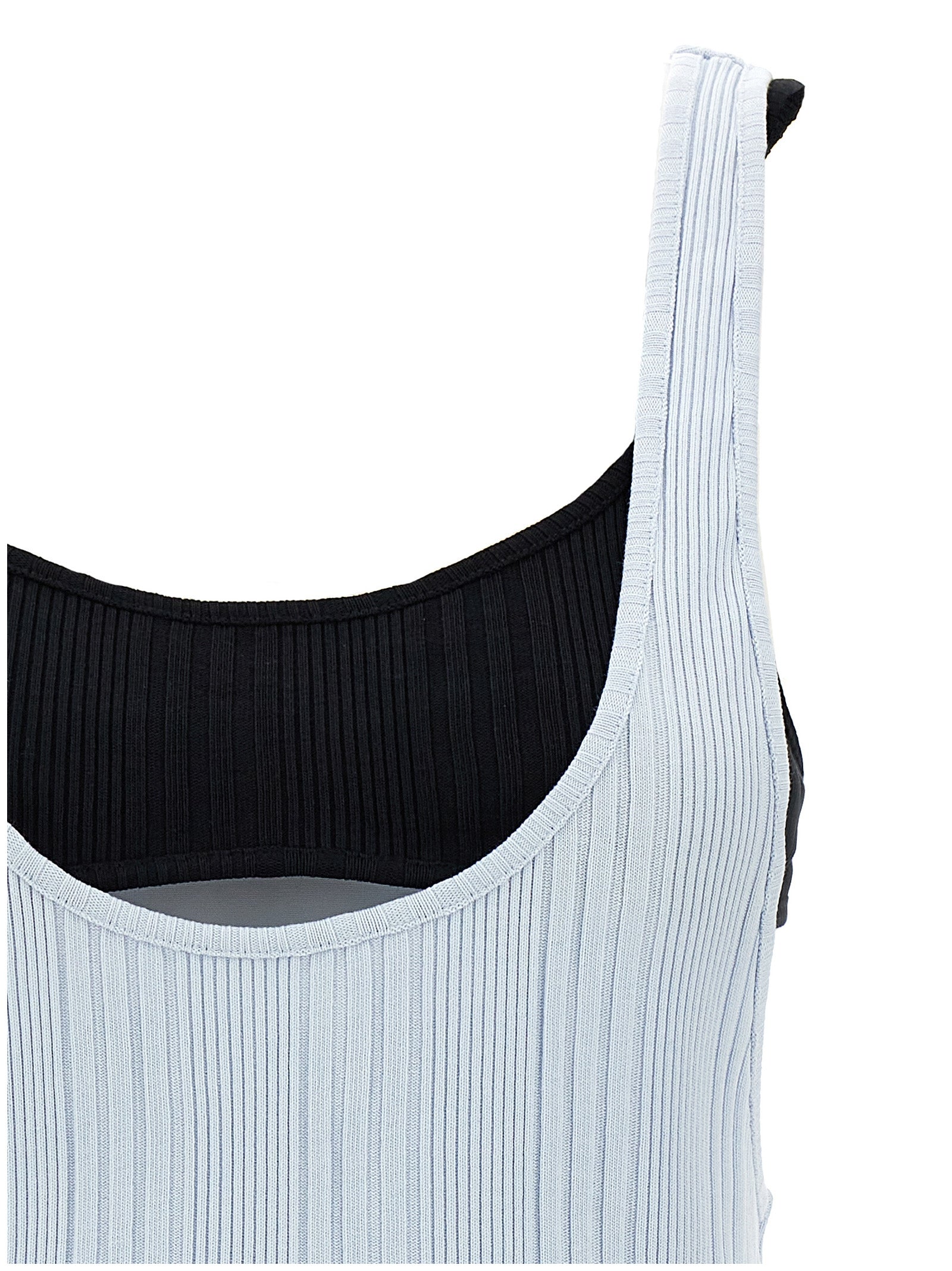 The Attico Blue Cotton Tank Women's Tops