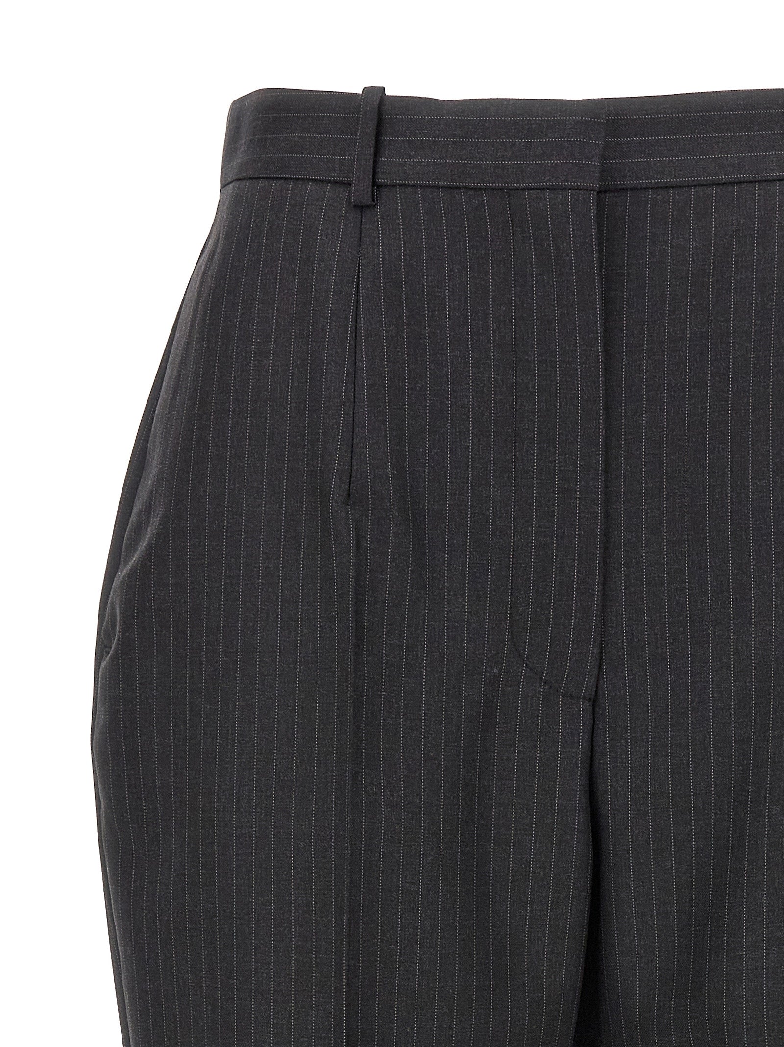 Alexander McQueen Gray Wool Dress Women's Pants