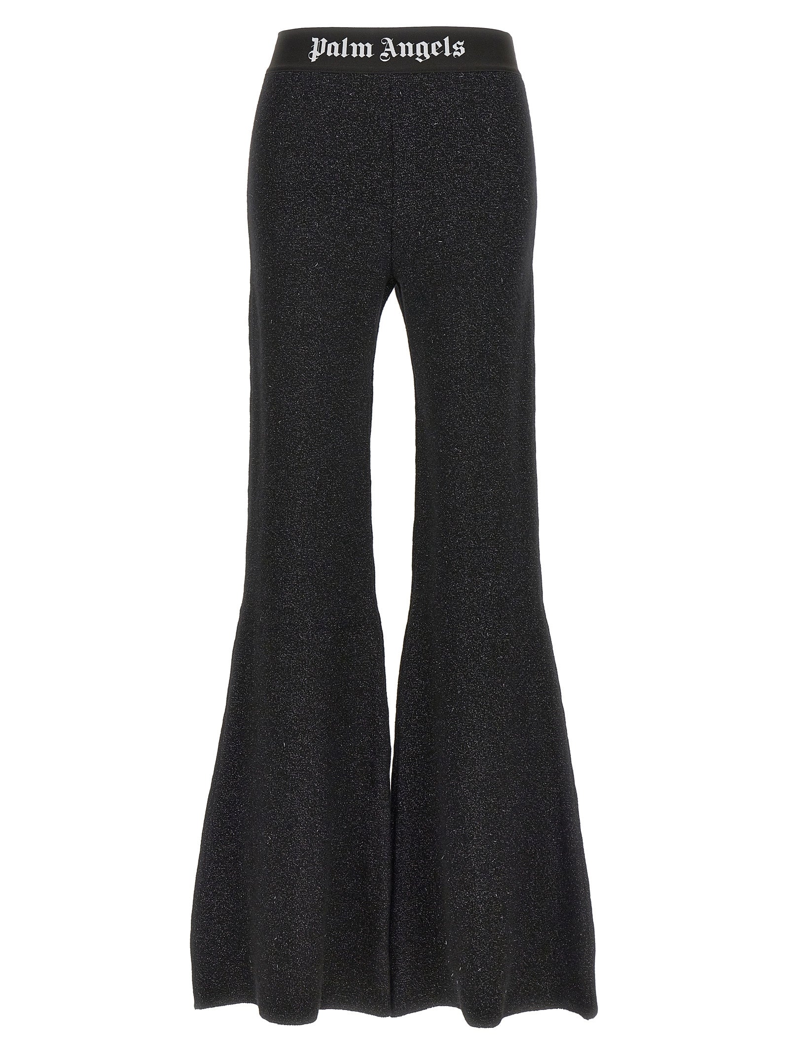 Palm Angels Black Viscose Flared Women's Pants