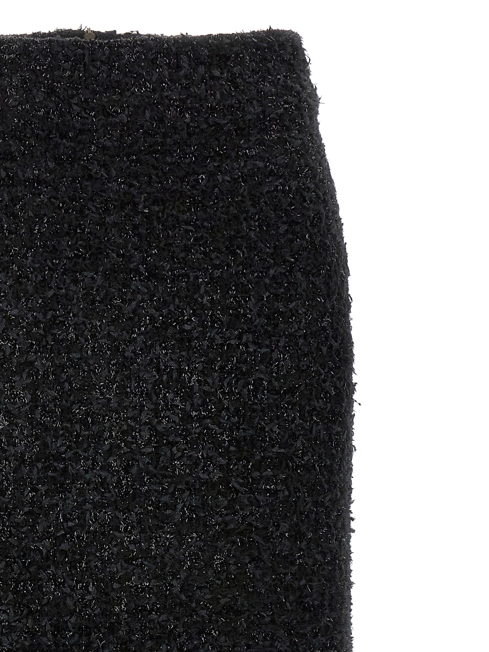 Balenciaga Black Cotton Midi Women's Skirt