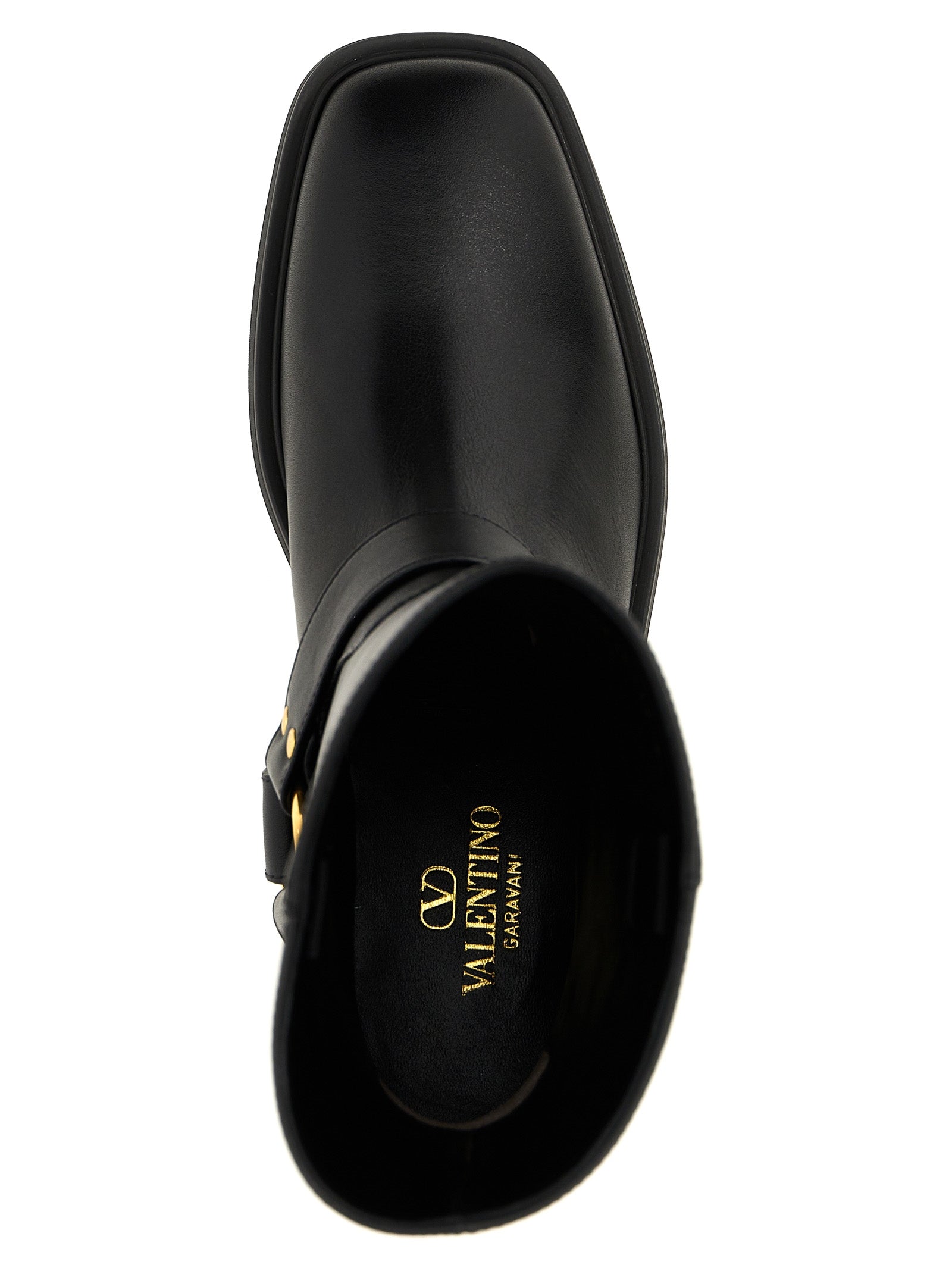 Valentino Garavani Black Calfskin Ankle Women's Boots