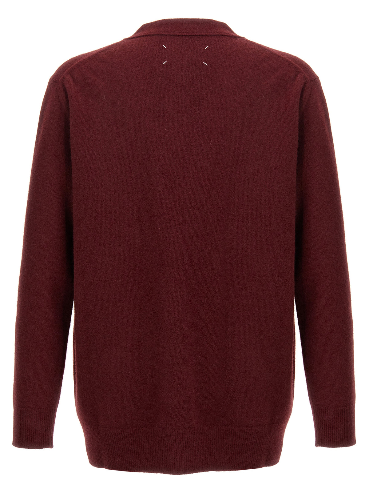 Maison Margiela Bordeaux Wool Men's Cardigan