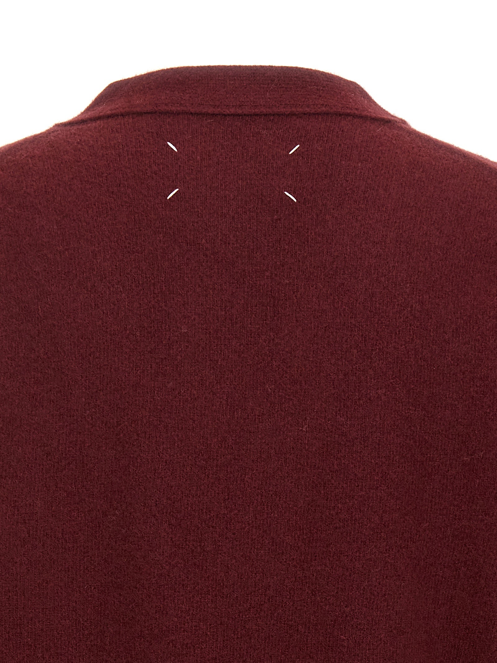 Maison Margiela Bordeaux Wool Men's Cardigan
