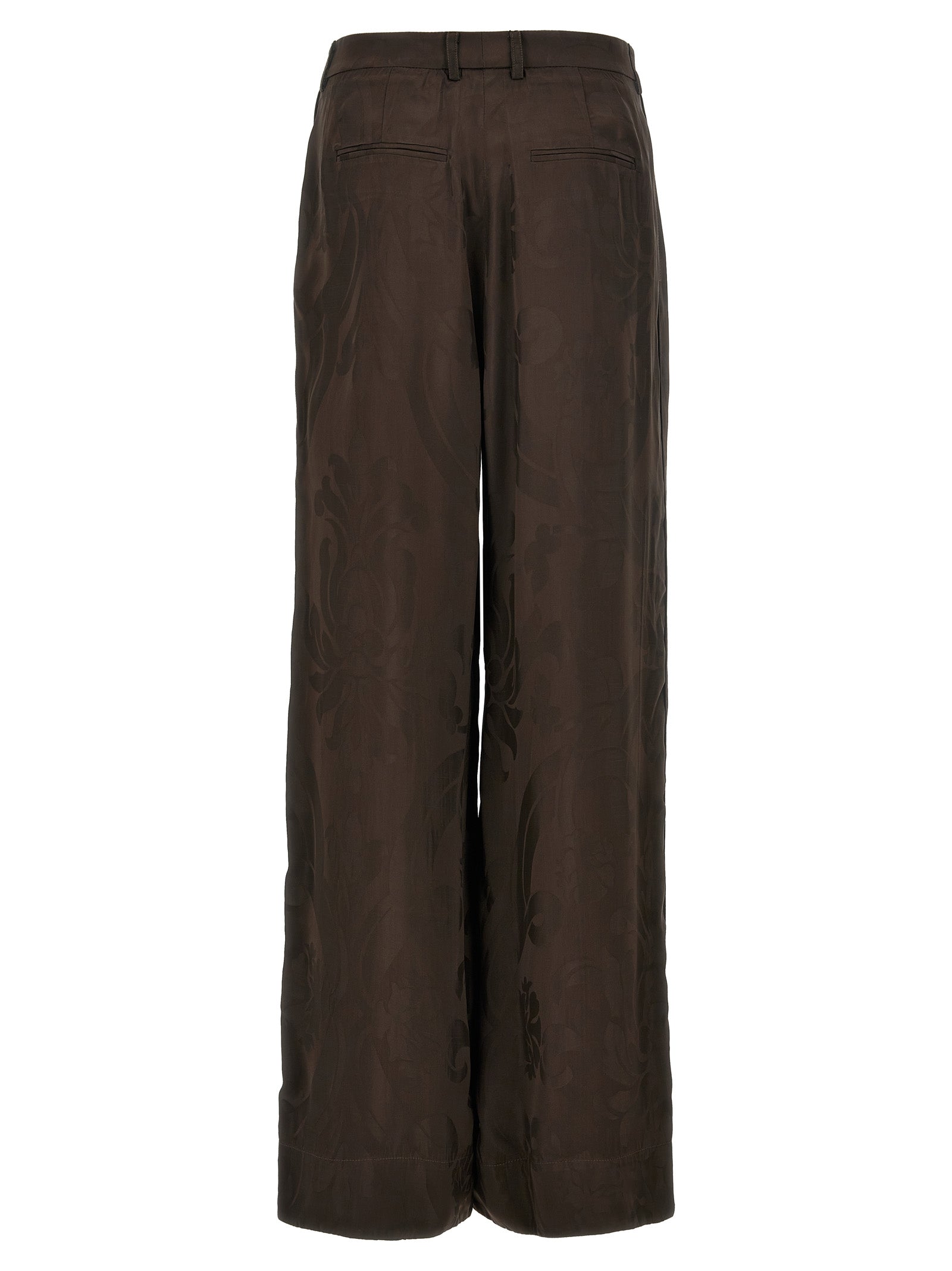 F.R.S. - FOR RESTLESS SLEEPERS Brown Viscose Casual Women's Pants