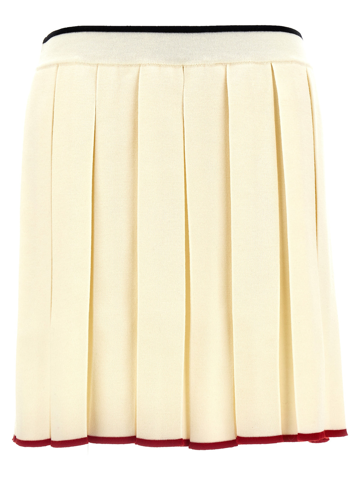 Thom Browne White Virgin Wool Long Women's Skirt