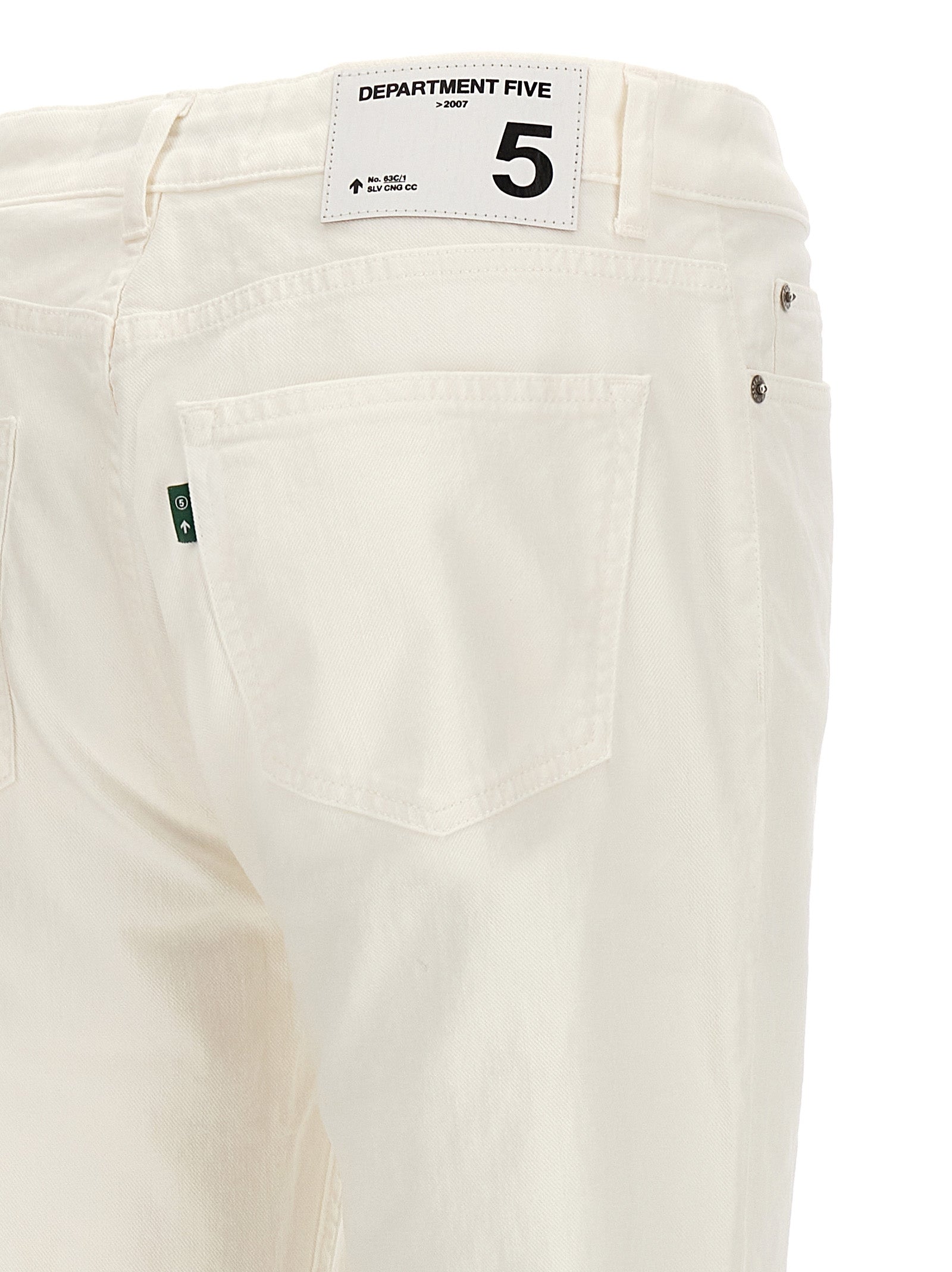 Department 5 White Cotton Straight-Leg Men's Jeans