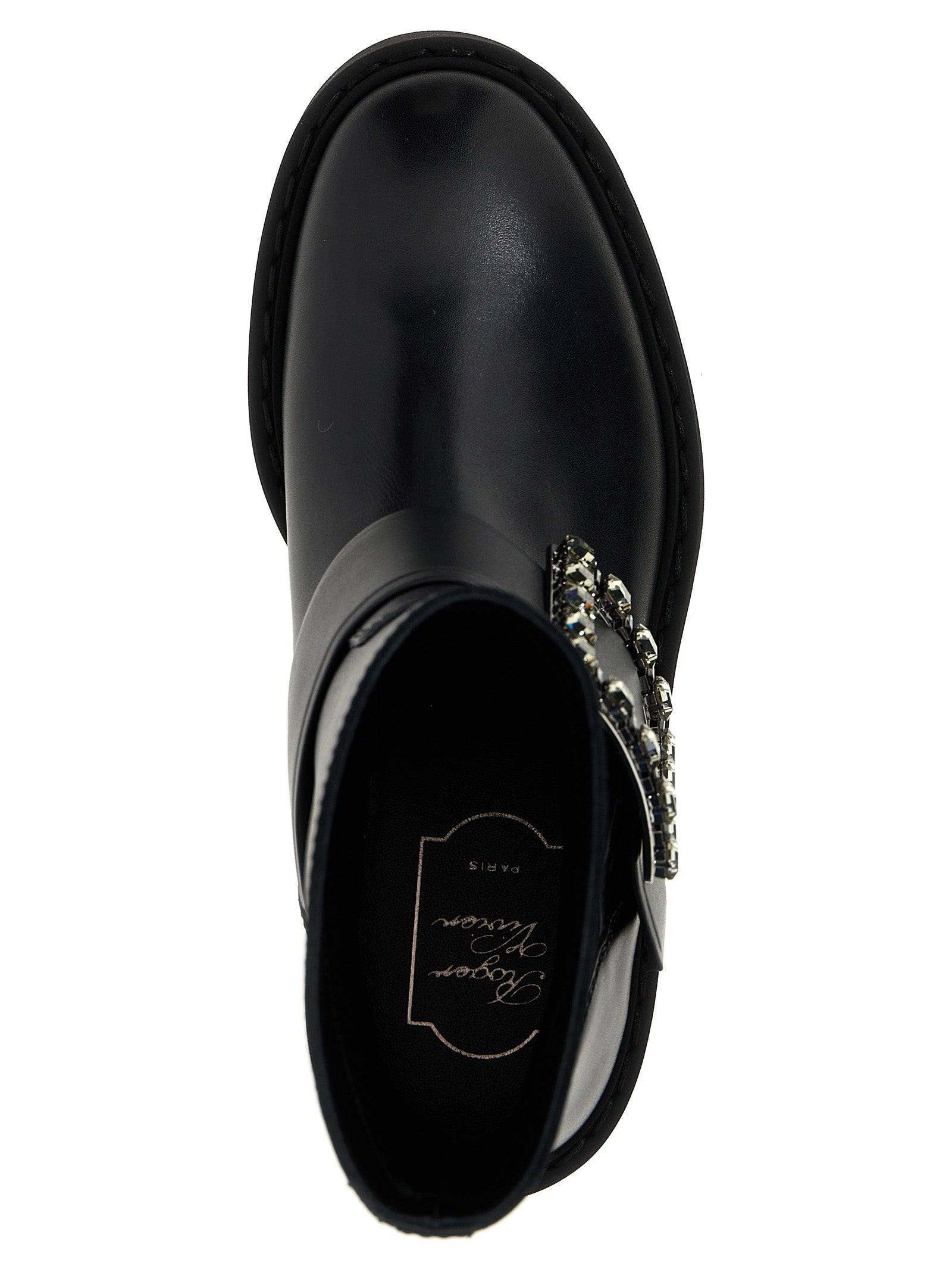 Roger Vivier Black Calfskin Ankle Women's Boots