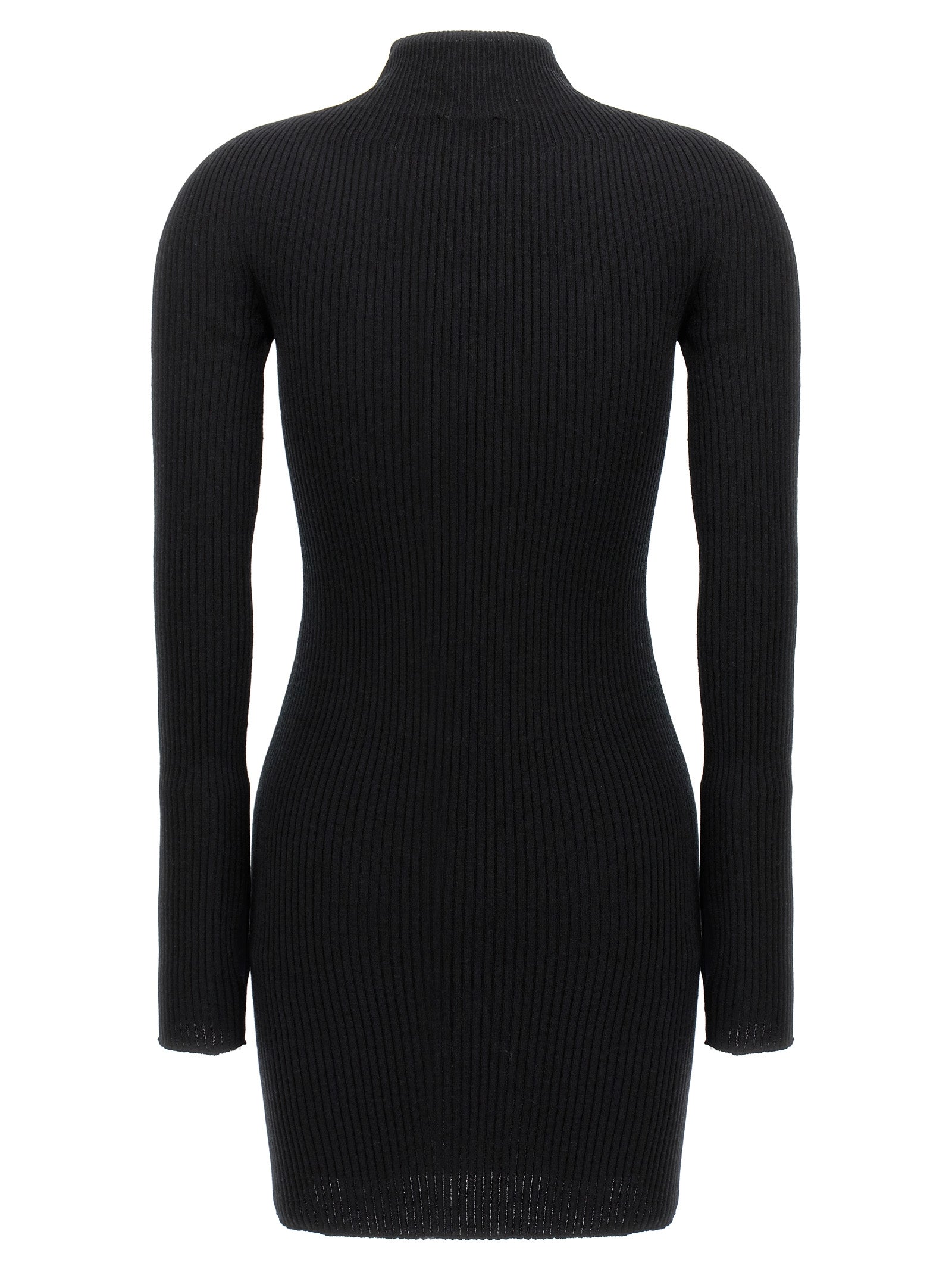 Courrèges Black Cotton Short Women's Dress