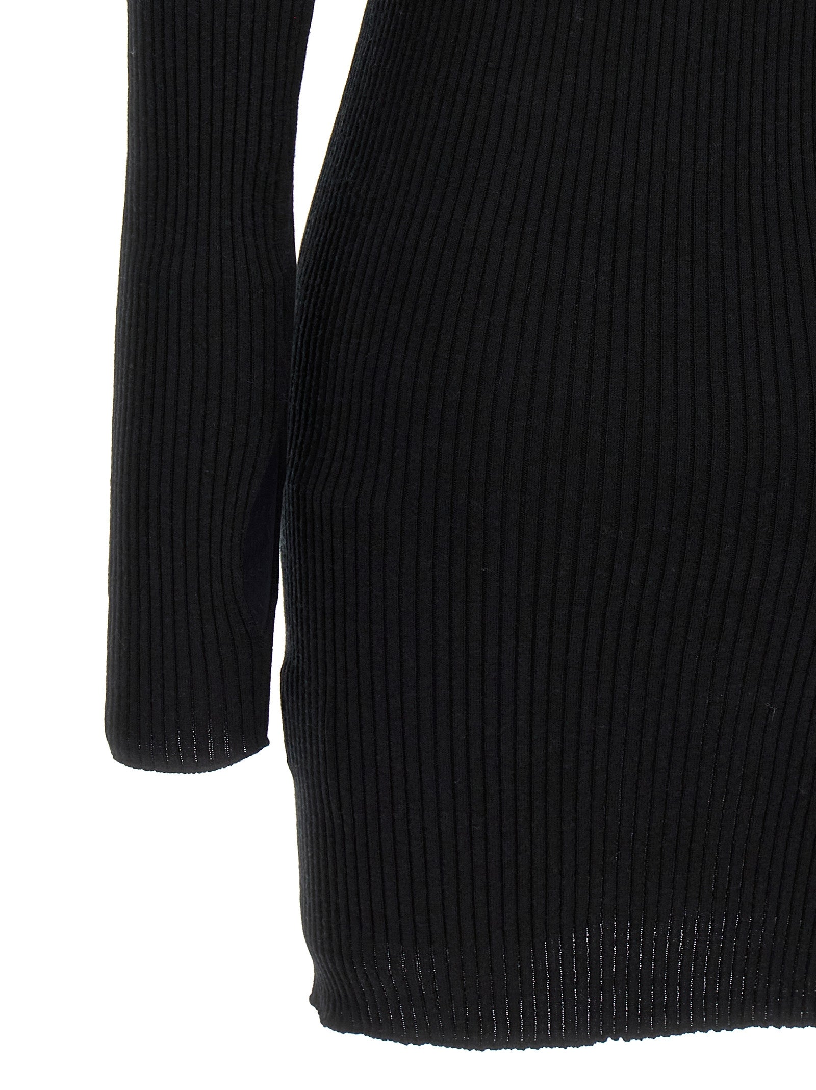 Courrèges Black Cotton Short Women's Dress