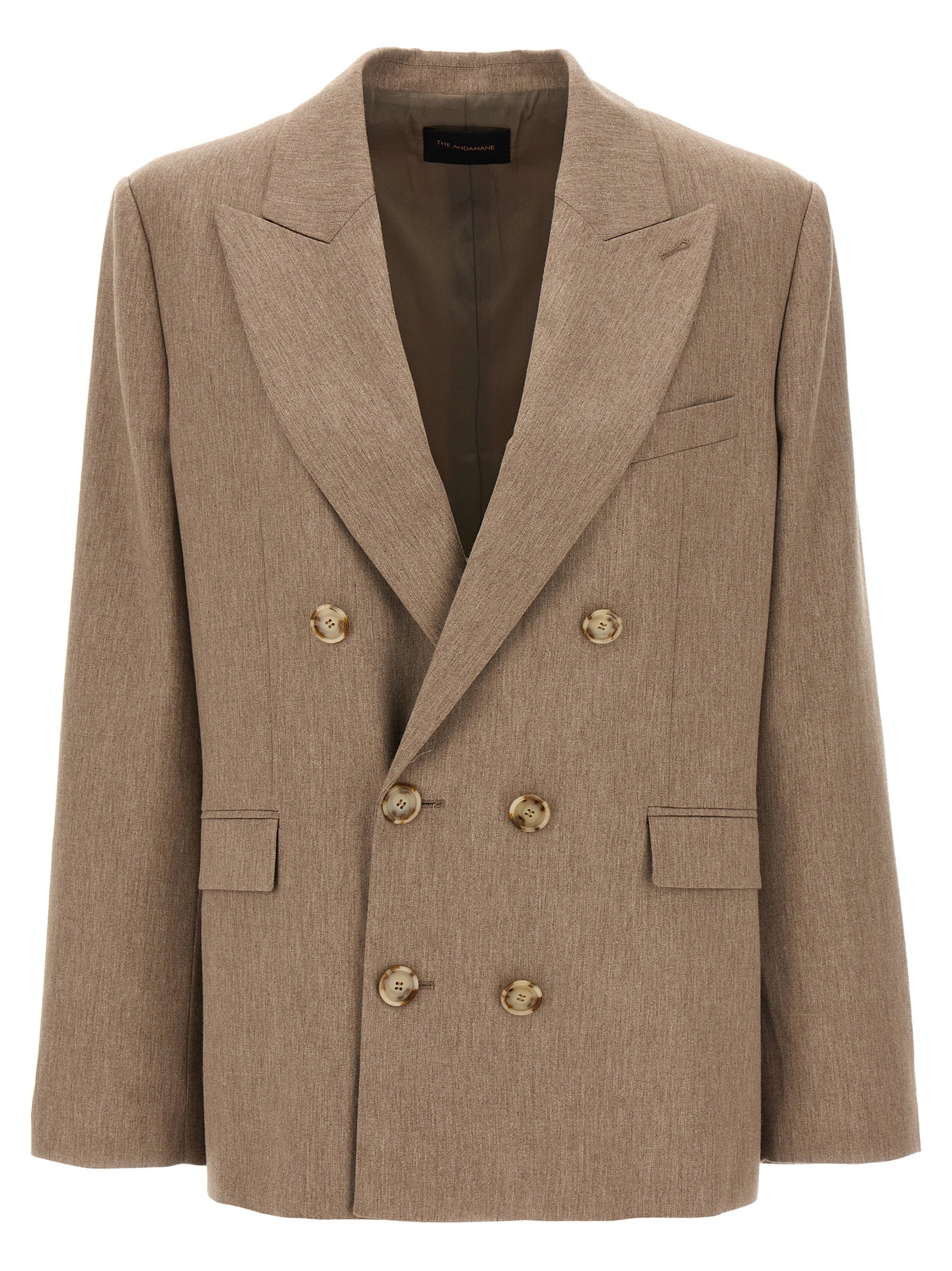 The Andamane Beige Viscose Women's Blazer