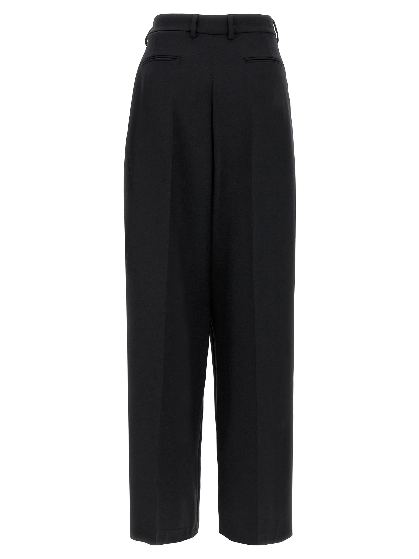 Giuseppe Di Morabito Black Virgin Wool Casual Women's Pants