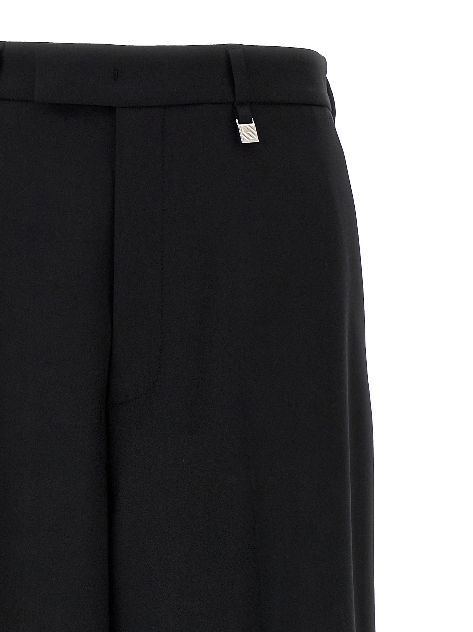 Giuseppe Di Morabito Black Virgin Wool Casual Women's Pants