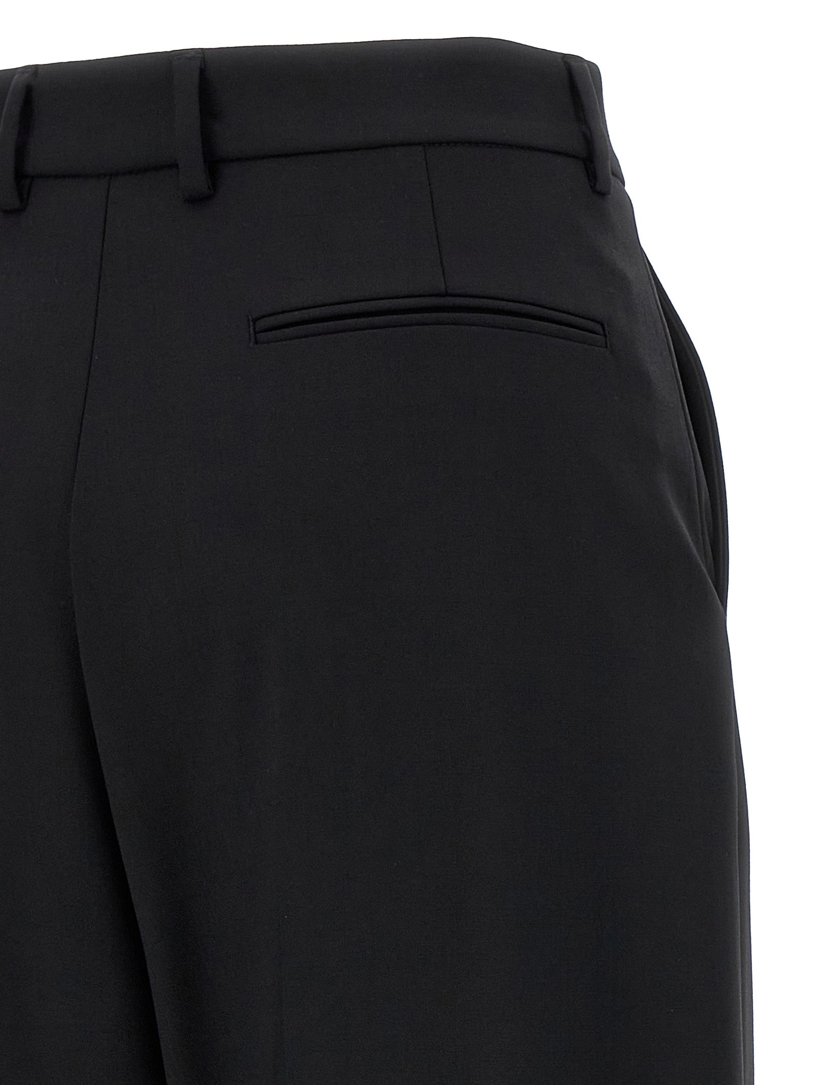 Giuseppe Di Morabito Black Virgin Wool Casual Women's Pants