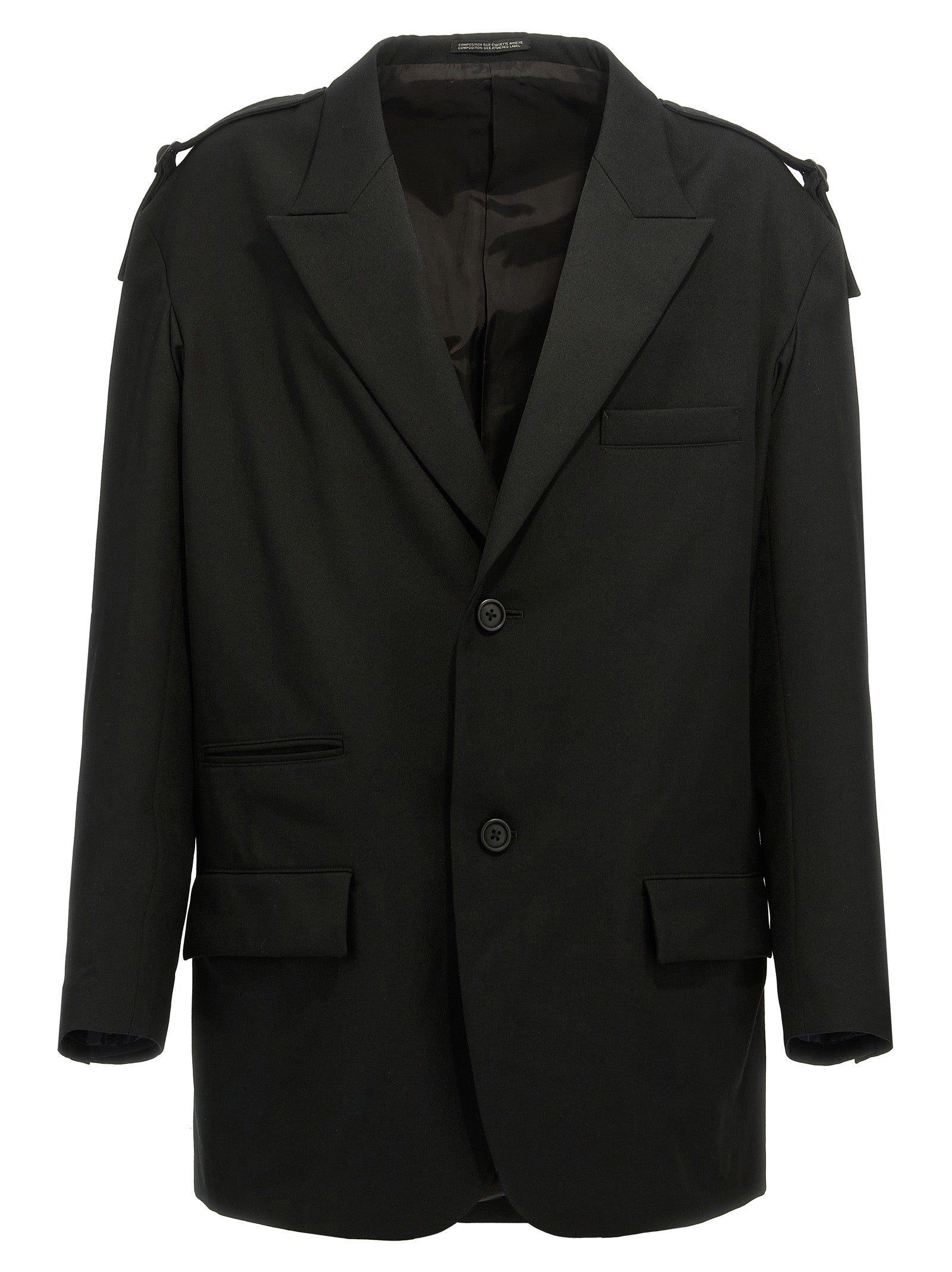 Yohji Yamamoto Black Wool Men's Blazer