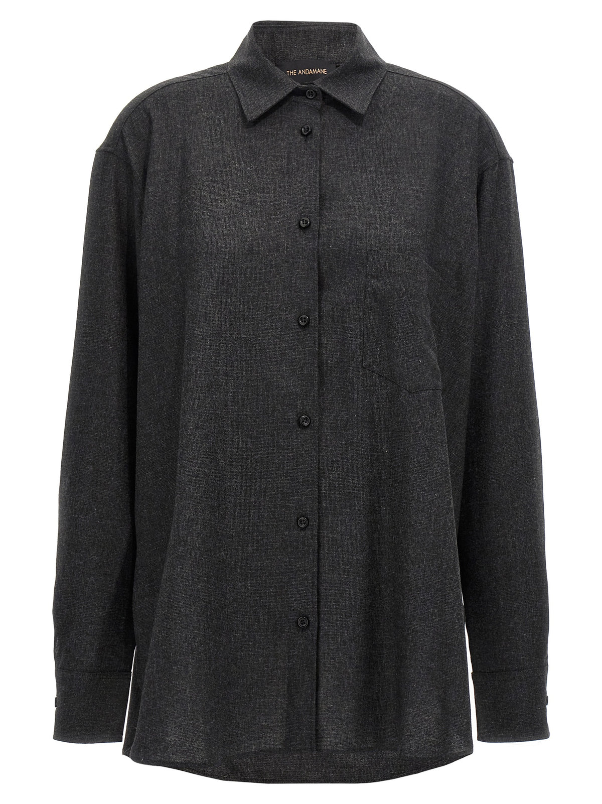 The Andamane Gray Wool Women's Blouse