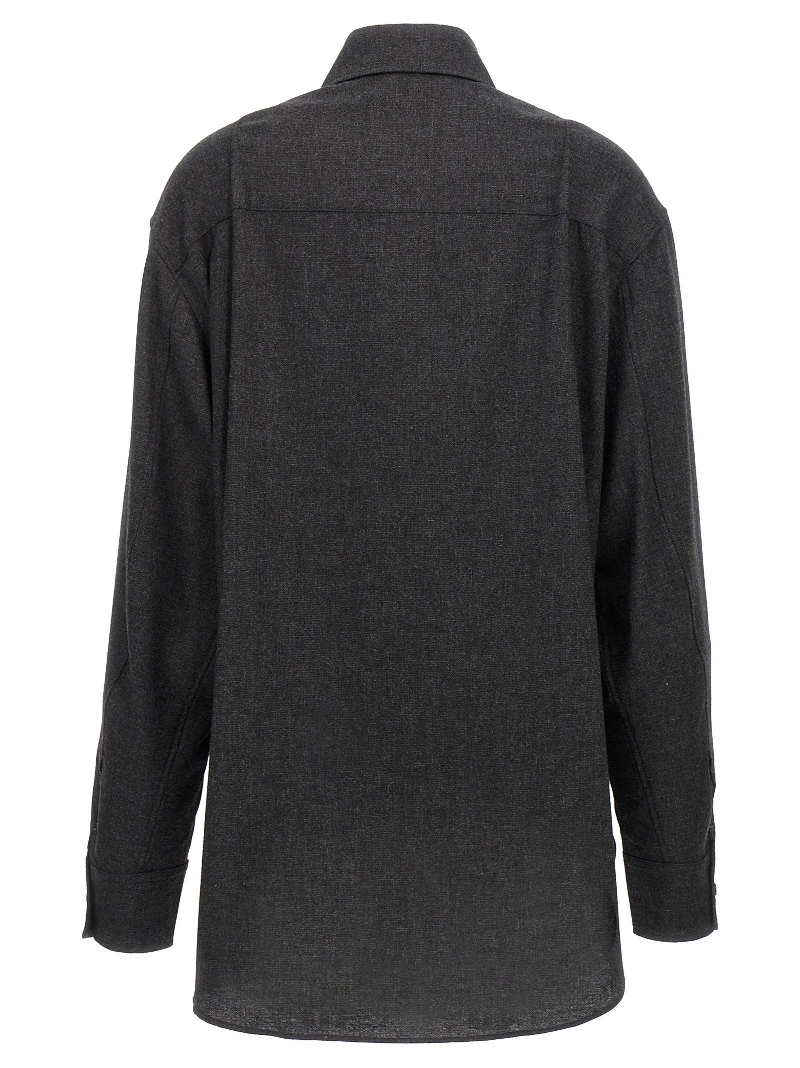 The Andamane Gray Wool Women's Blouse